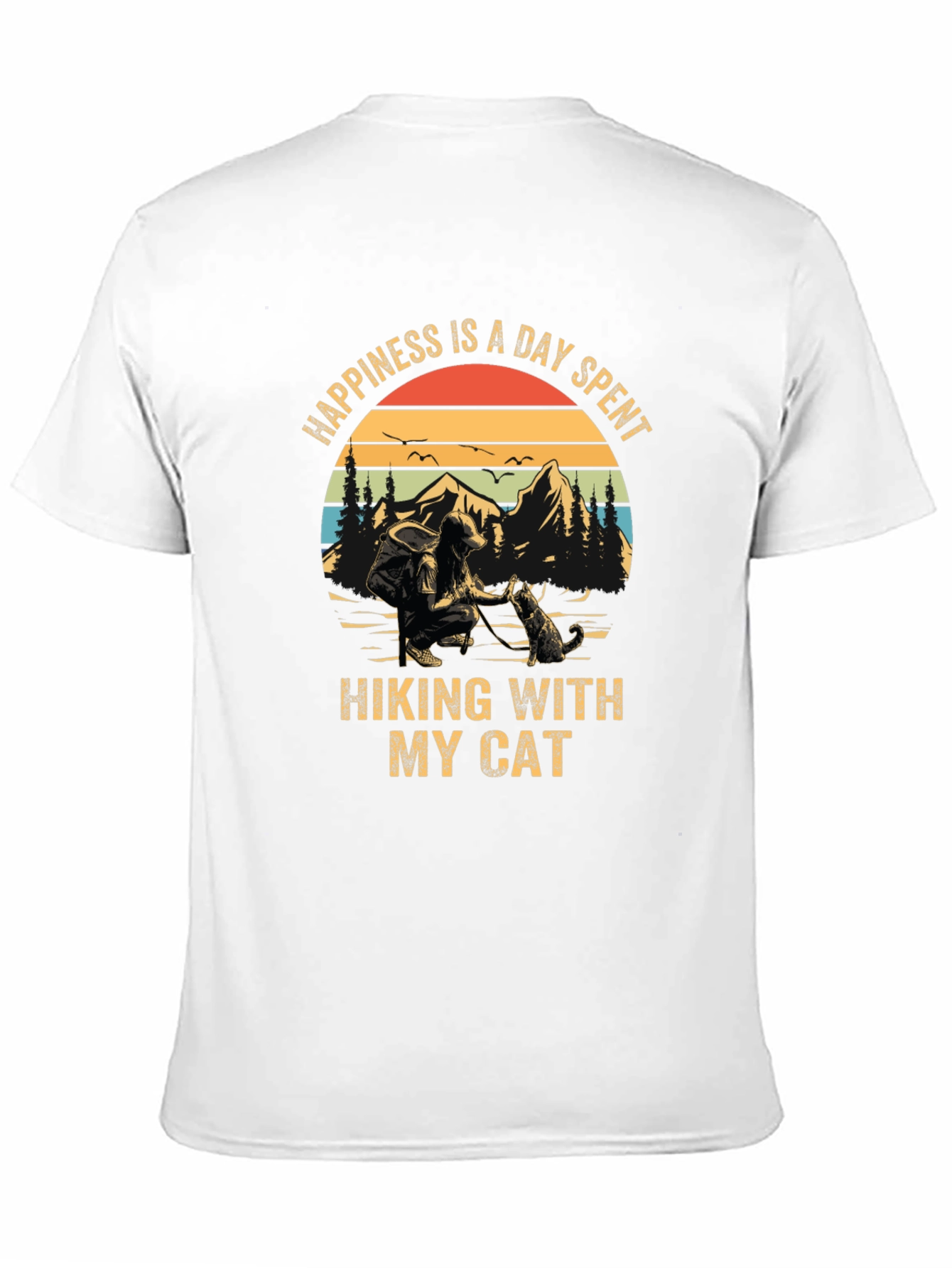 Happiness is Hiking with My Cat T-Shirt
