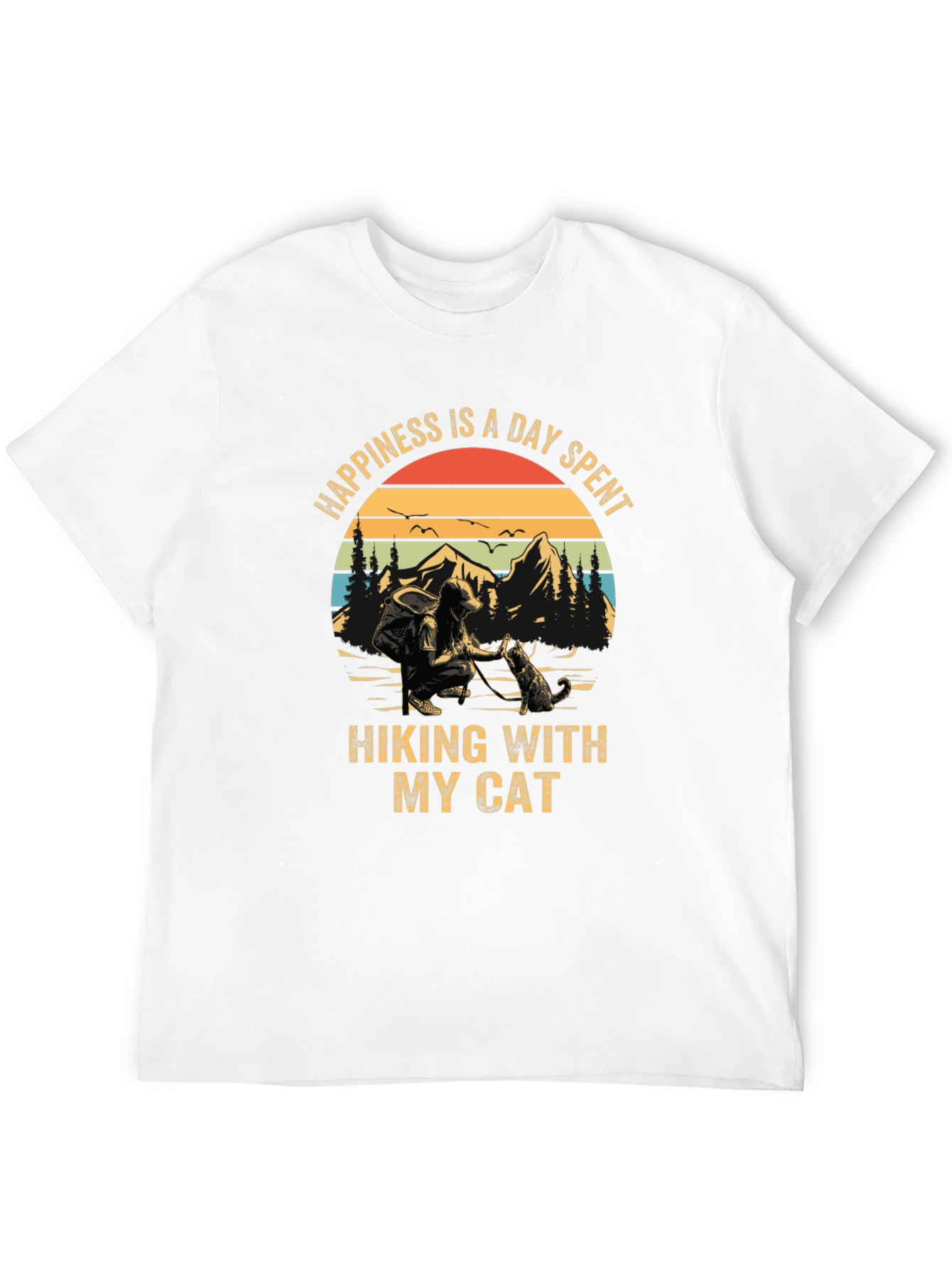 Happiness is Hiking with My Cat T-Shirt