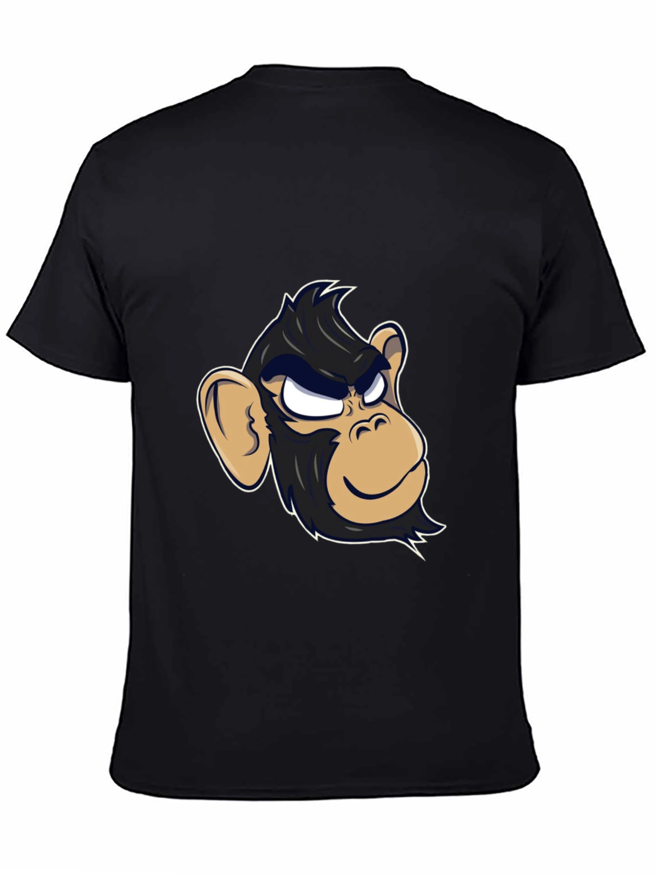 Cool Monkey Graphic Tee - Black Cotton T-Shirt