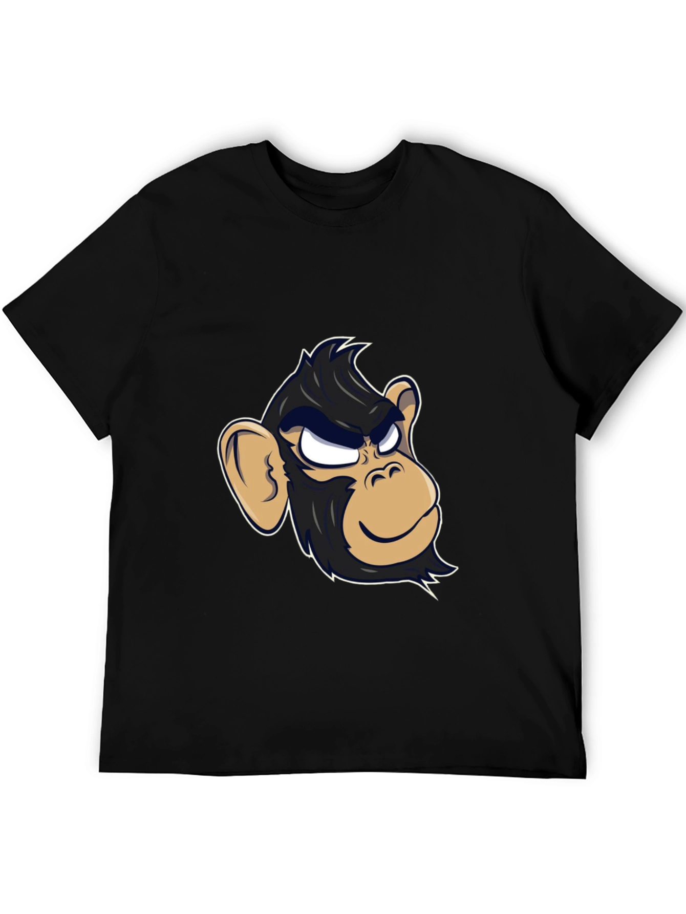 Cool Monkey Graphic Tee - Black Cotton T-Shirt