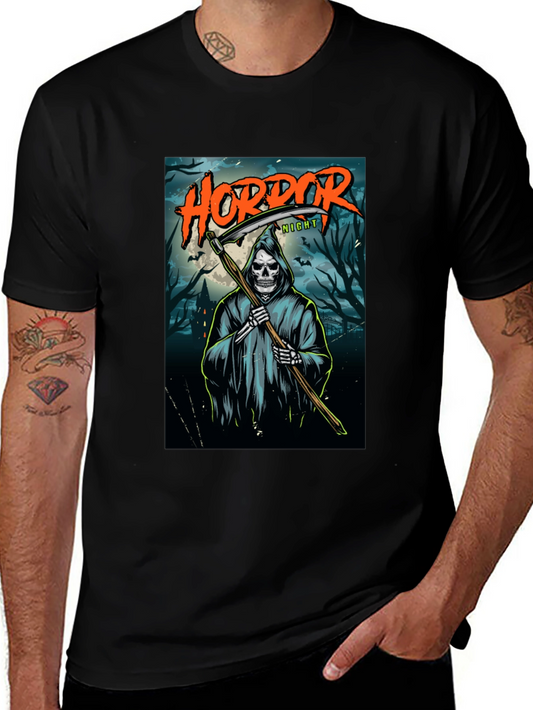 Horror Night Grim Reaper Graphic T-Shirt