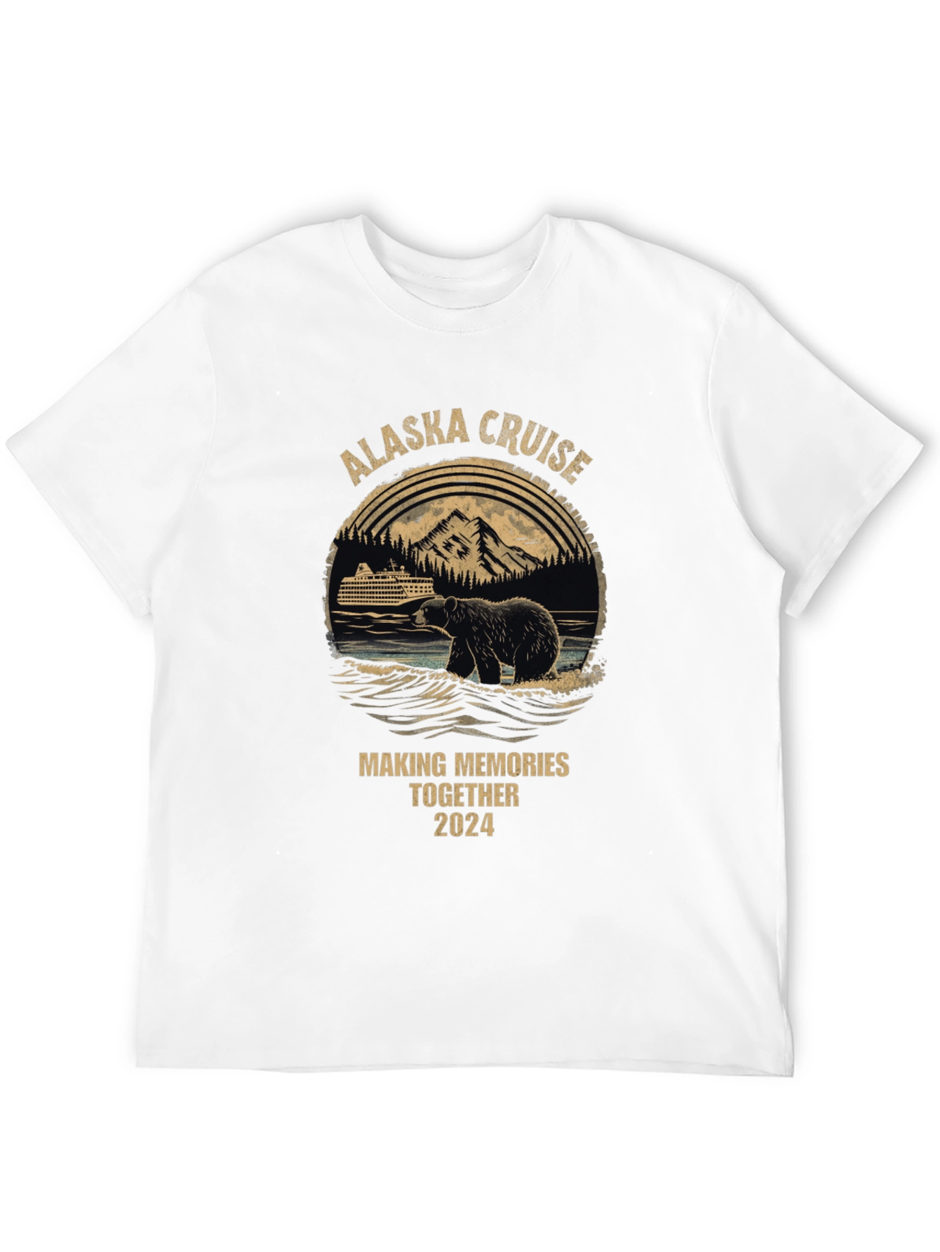 Alaska Cruise 2024 Bear Graphic T-Shirt