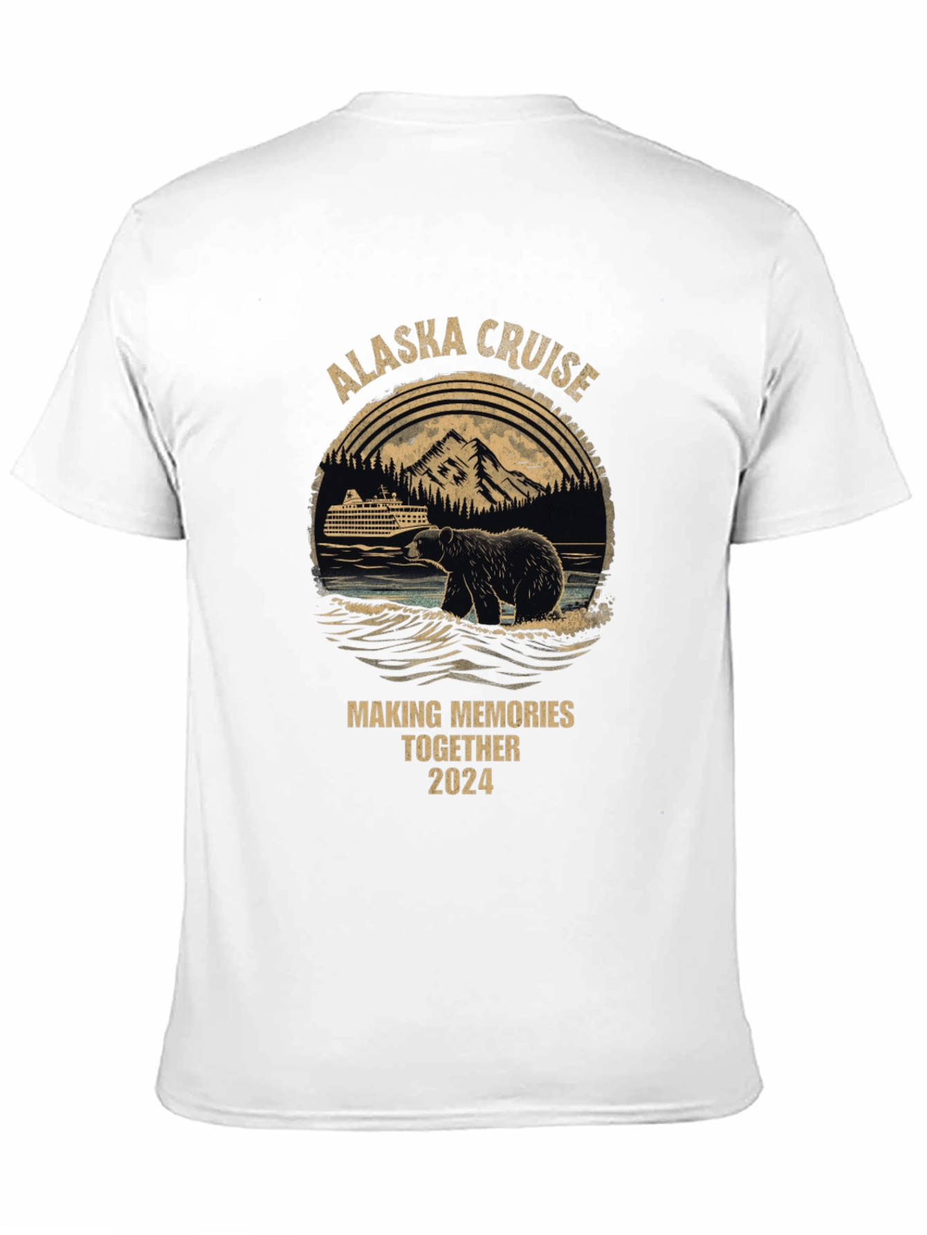 Alaska Cruise 2024 Bear Graphic T-Shirt