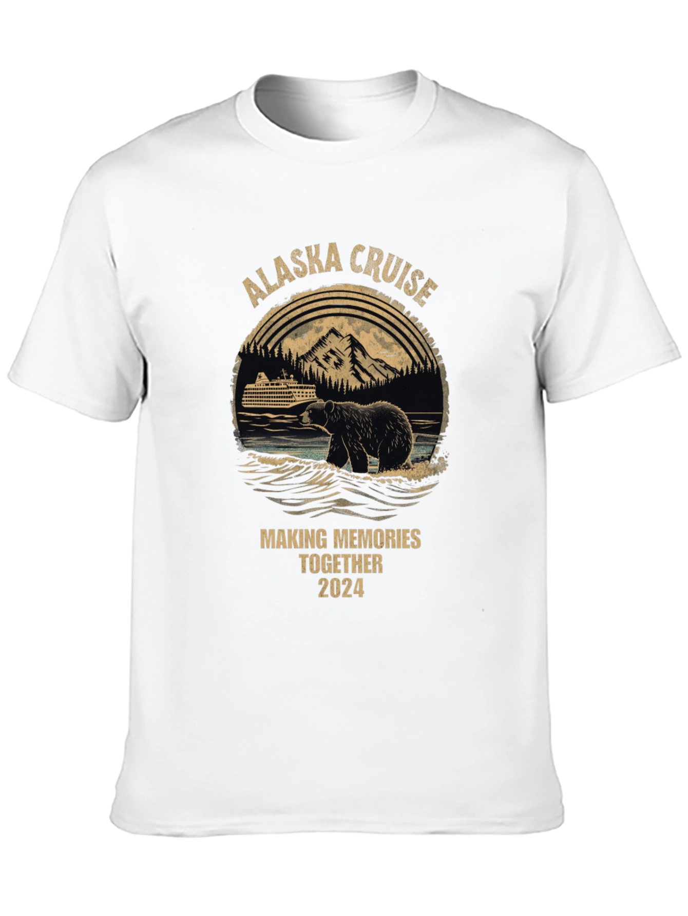 Alaska Cruise 2024 Bear Graphic T-Shirt