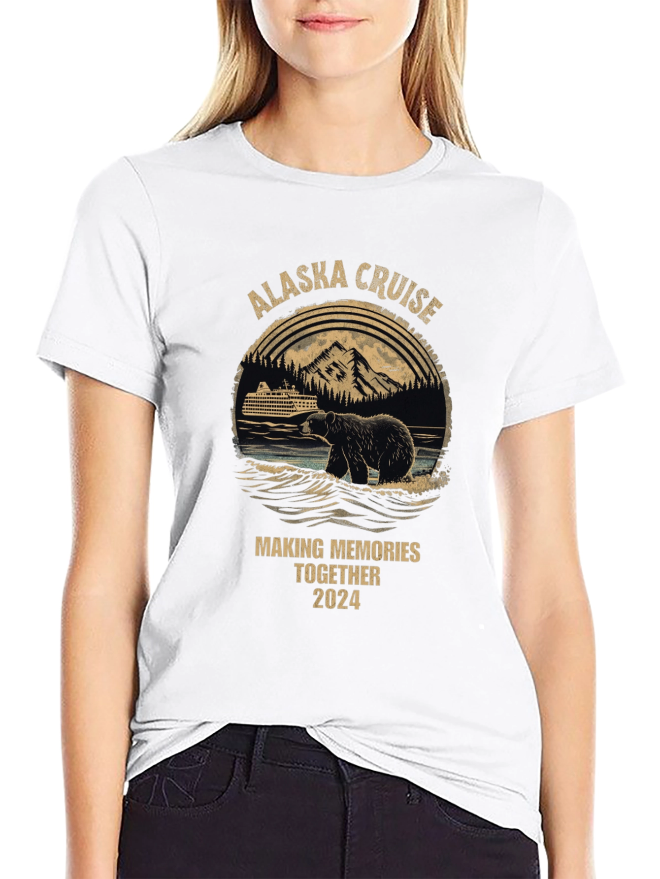 Alaska Cruise 2024 Bear Graphic T-Shirt