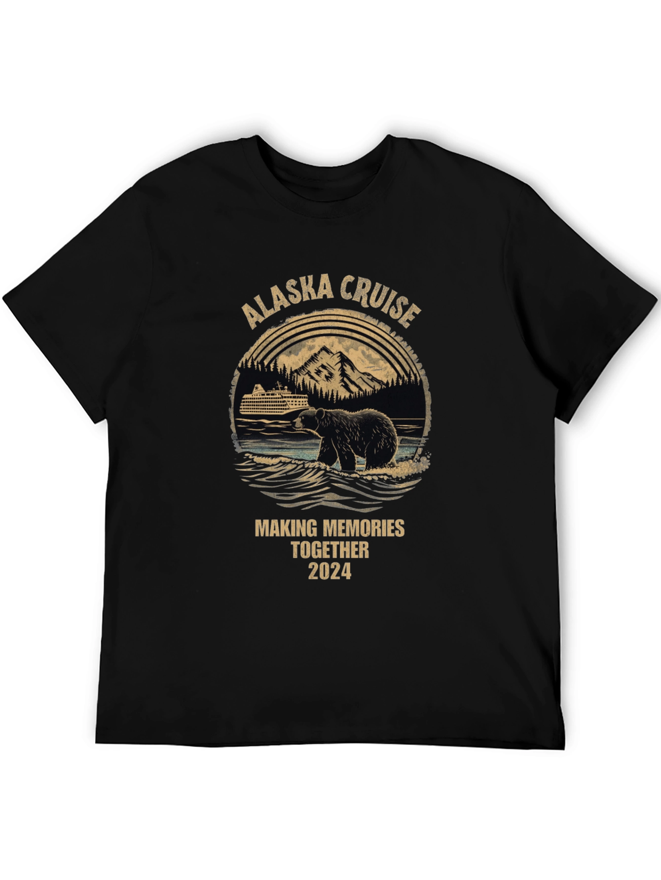Alaska Cruise 2024 Bear Graphic T-Shirt