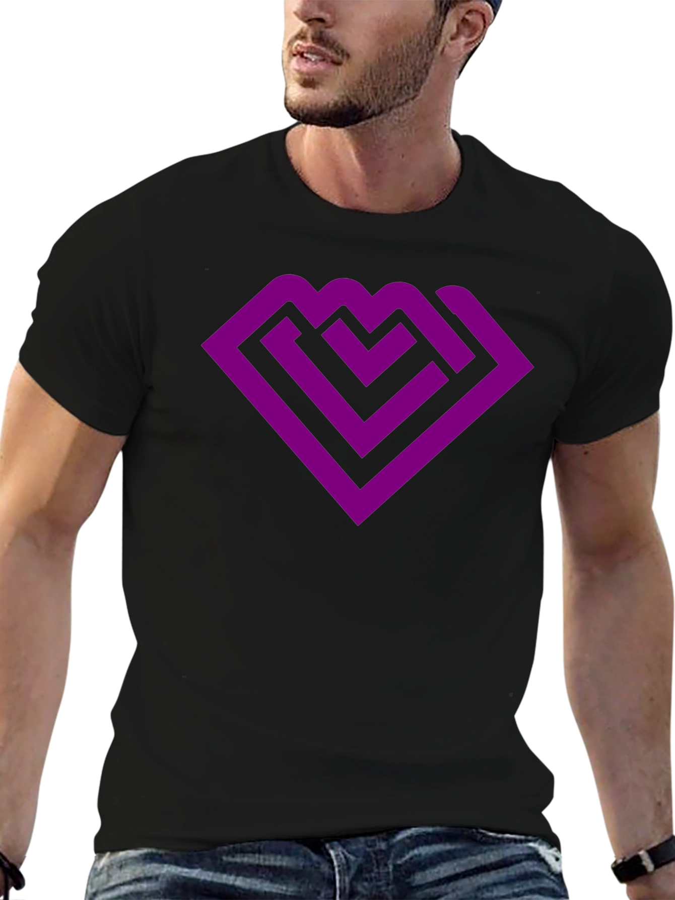 Purple Maze Logo Black T-Shirt