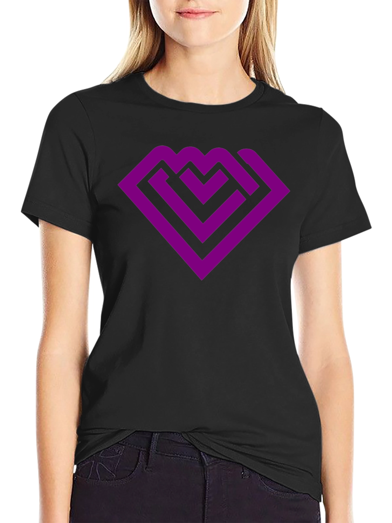 Purple Maze Logo Black T-Shirt