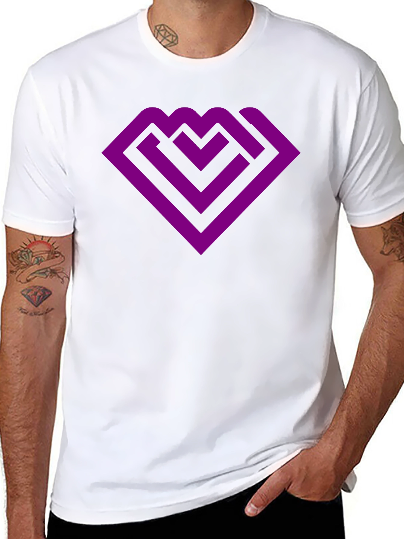 Purple Maze Logo Black T-Shirt