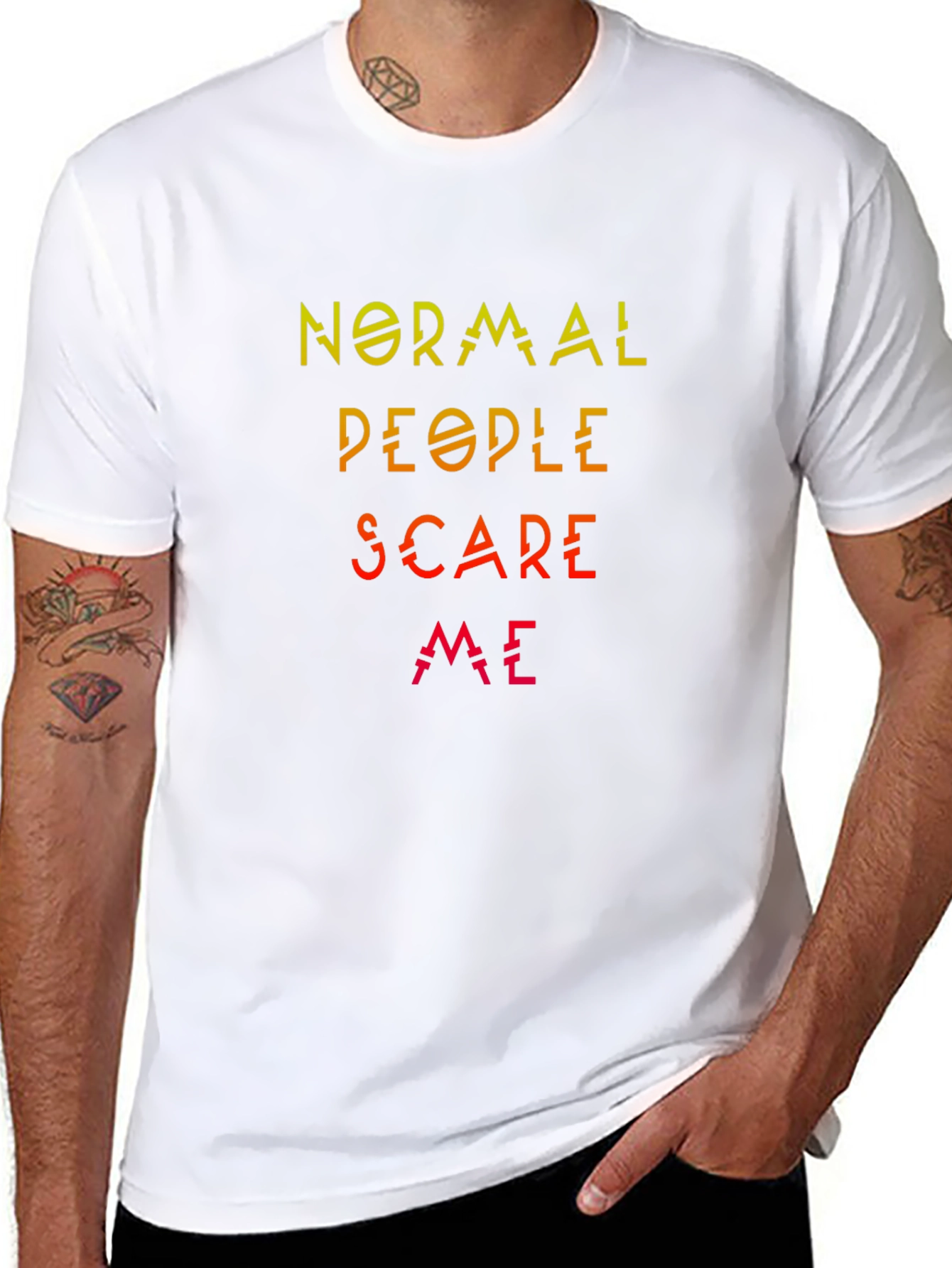 Normal People Scare Me Graphic Tee - Black