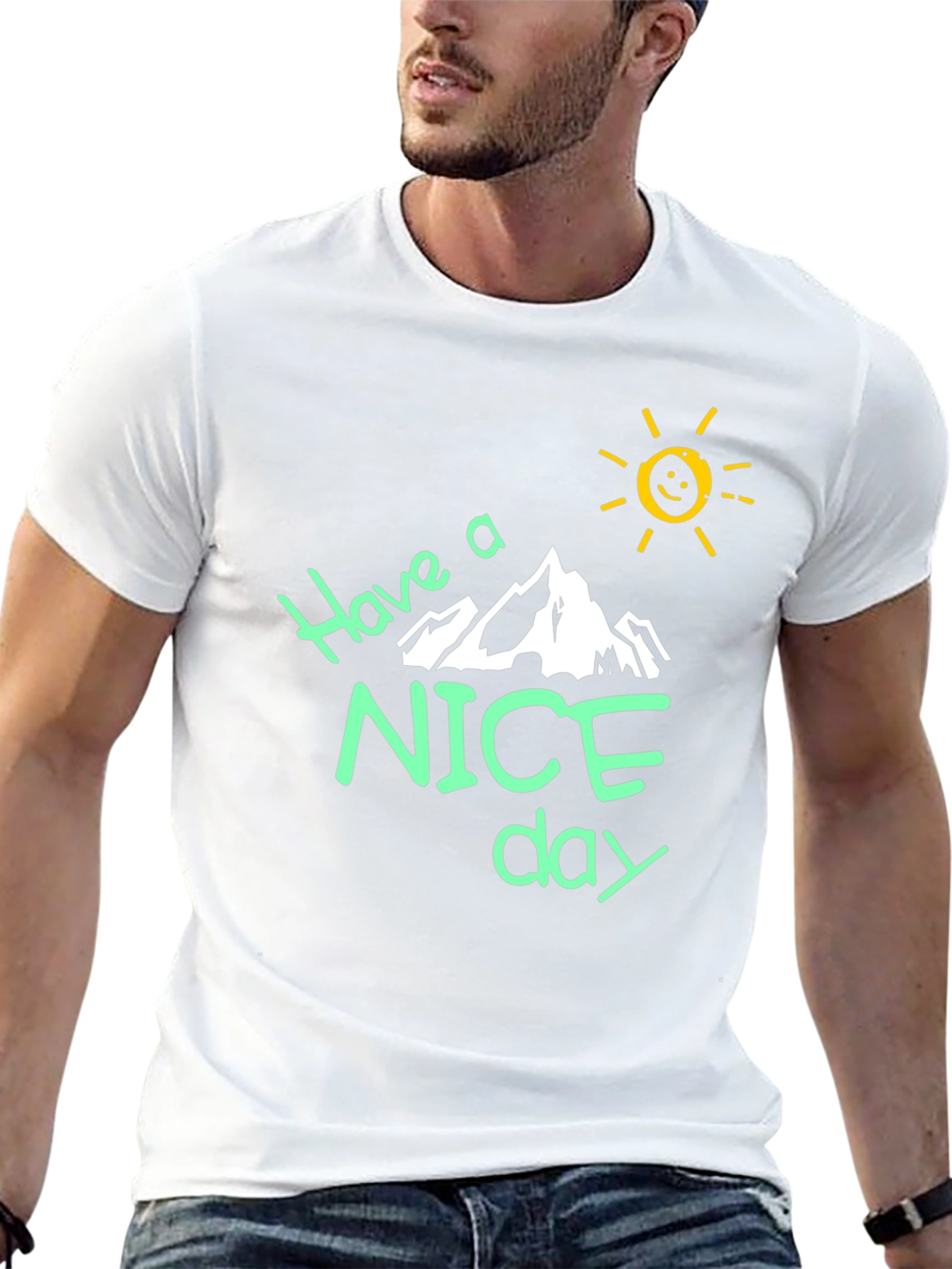 Have a Nice Day Black Graphic T-Shirt