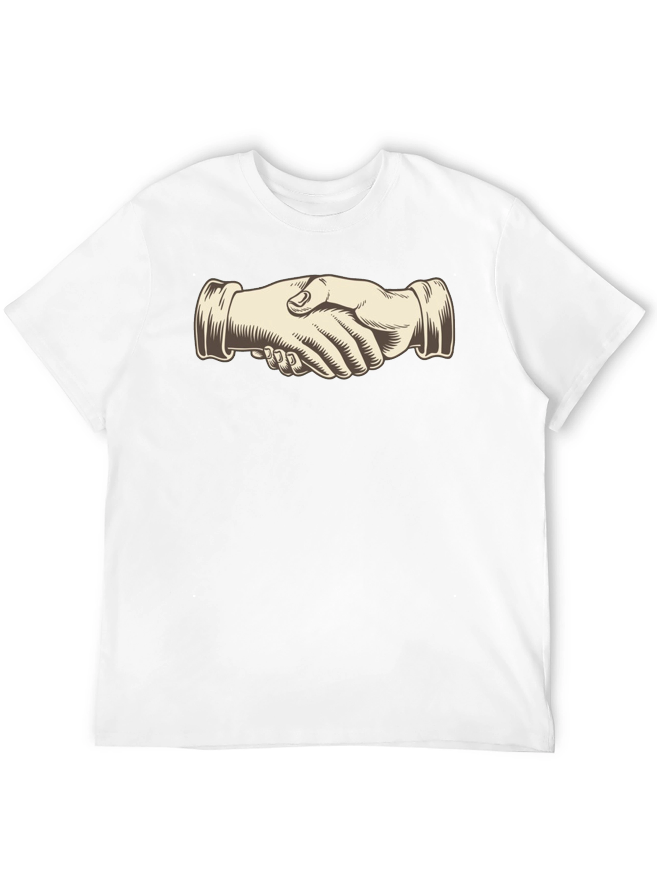 Handshake Graphic Black T-Shirt - Stylish Casual Wear