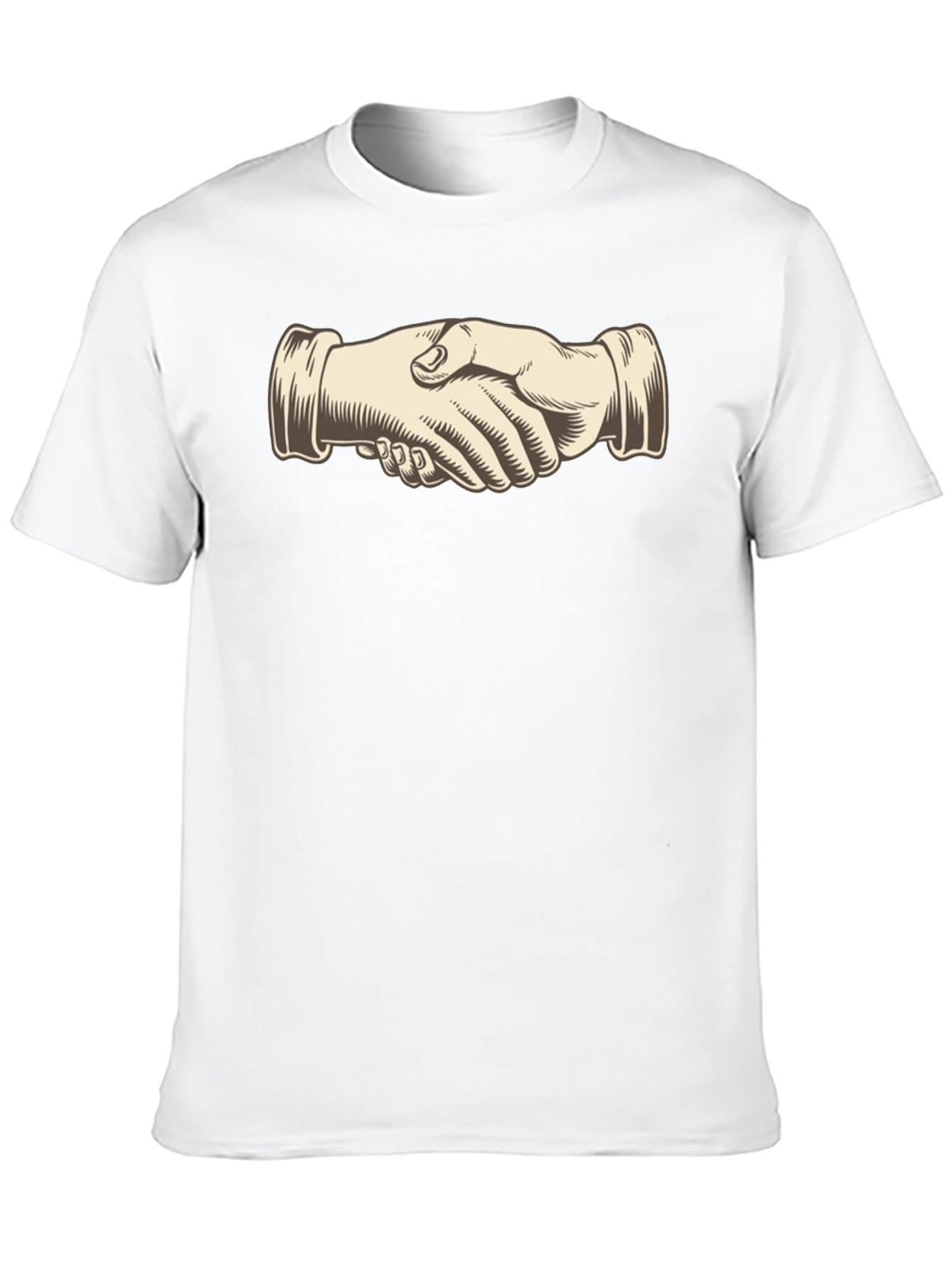Handshake Graphic Black T-Shirt - Stylish Casual Wear