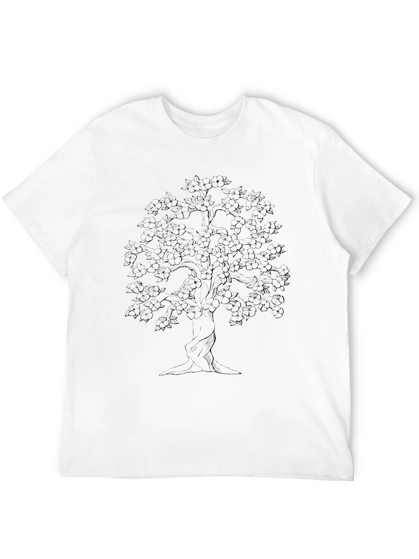 Nature Tree Graphic Tee - Black Cotton Blend