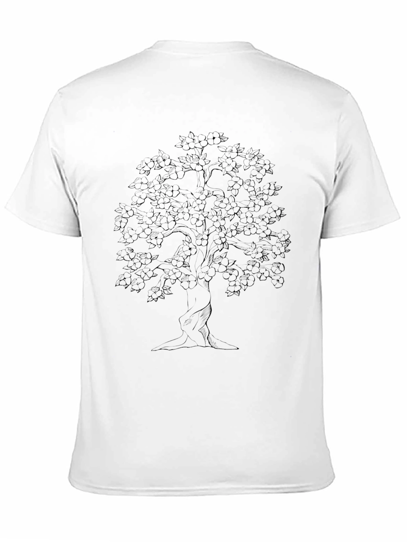 Nature Tree Graphic Tee - Black Cotton Blend