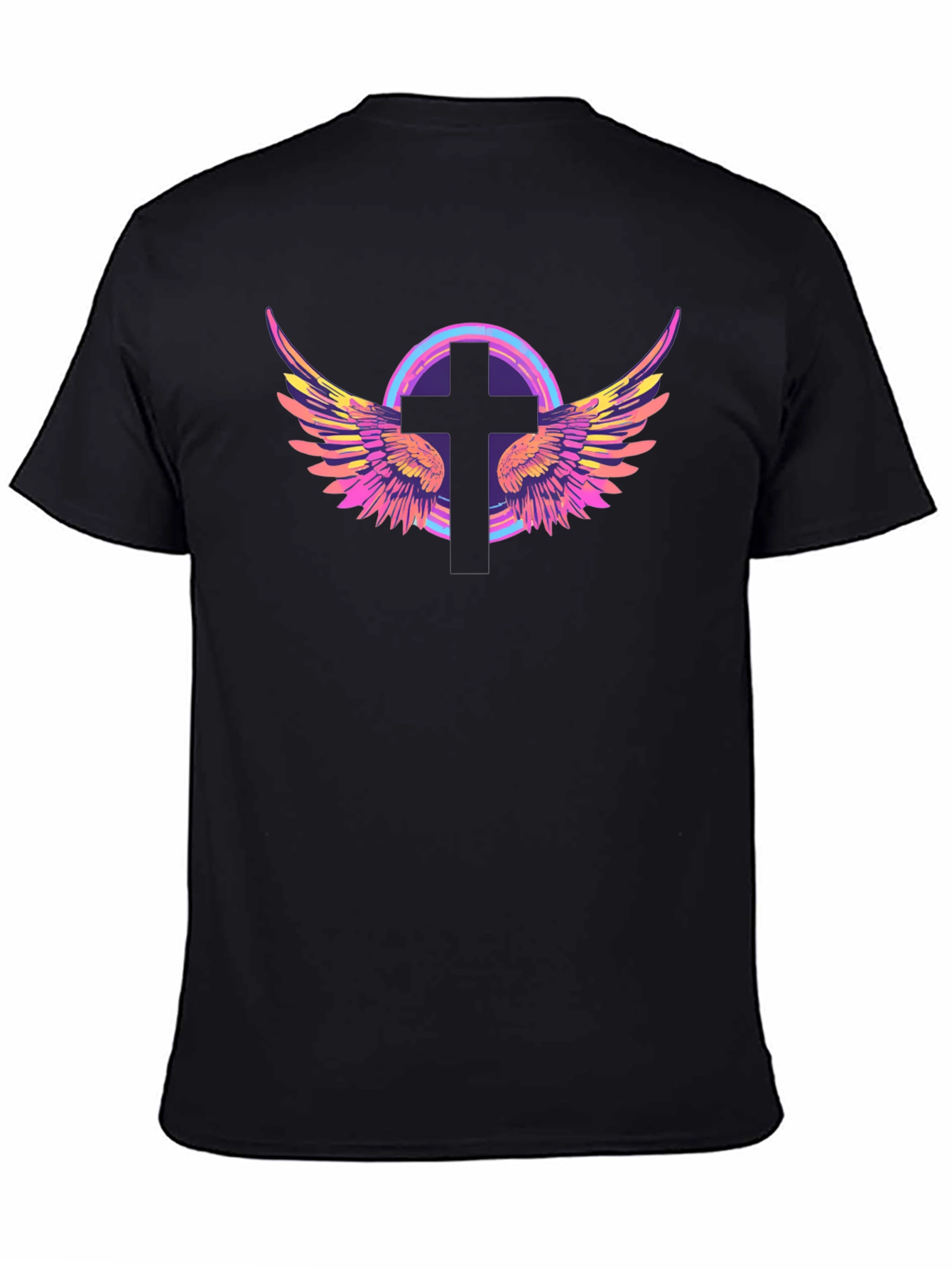Cross with Wings Graphic Tee - Stylish Christian Apparel