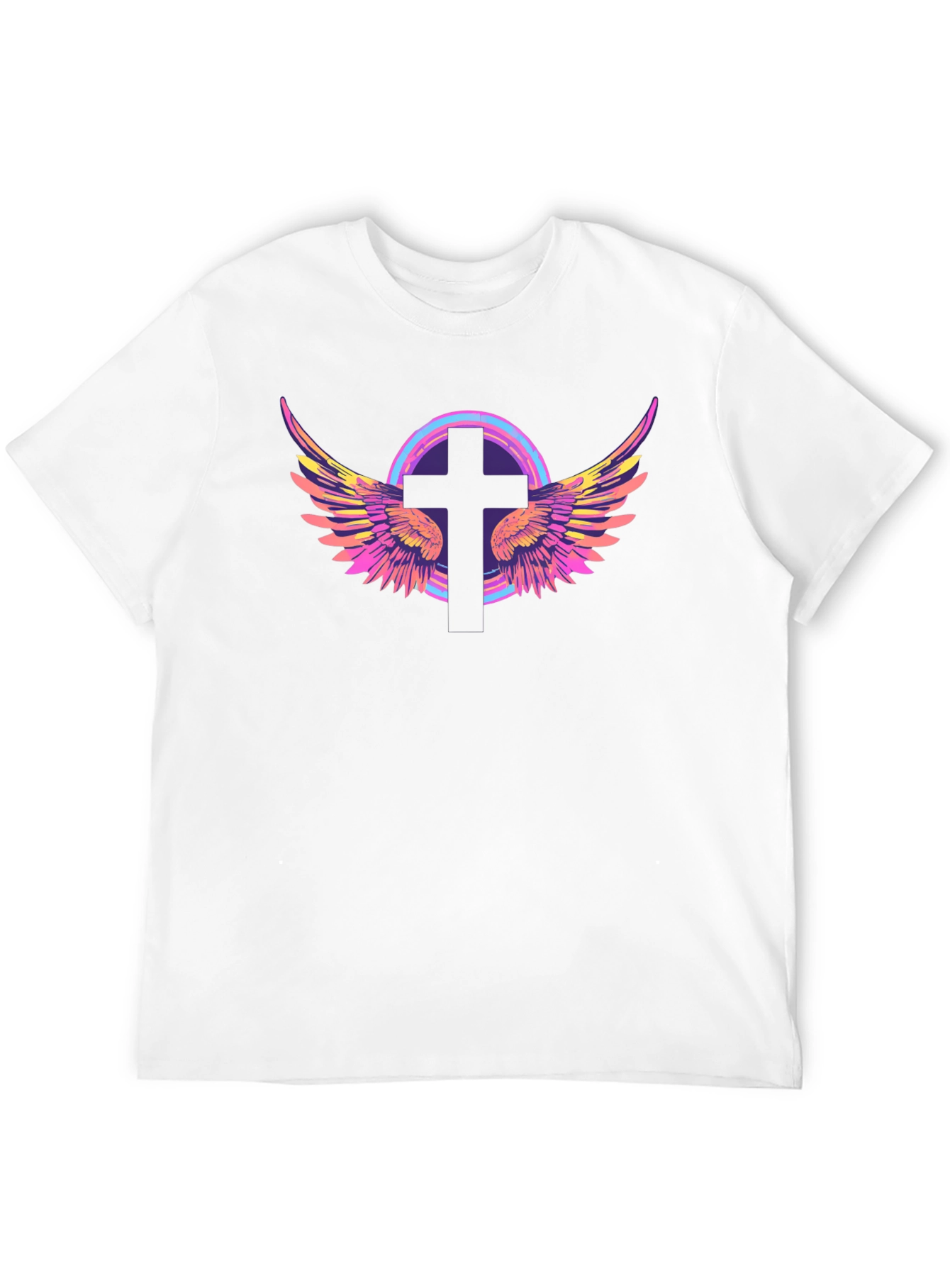 Cross with Wings Graphic Tee - Stylish Christian Apparel