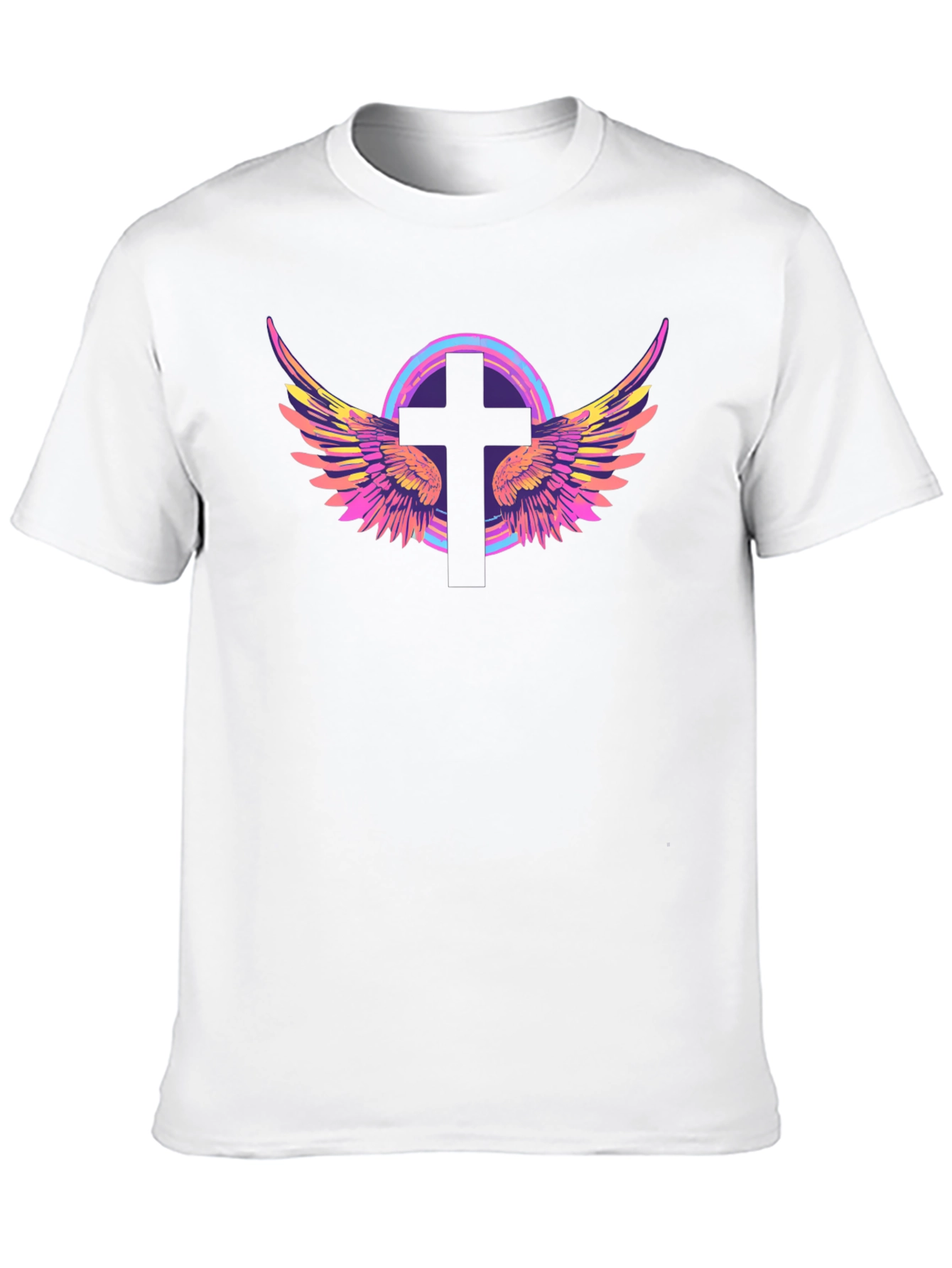 Cross with Wings Graphic Tee - Stylish Christian Apparel