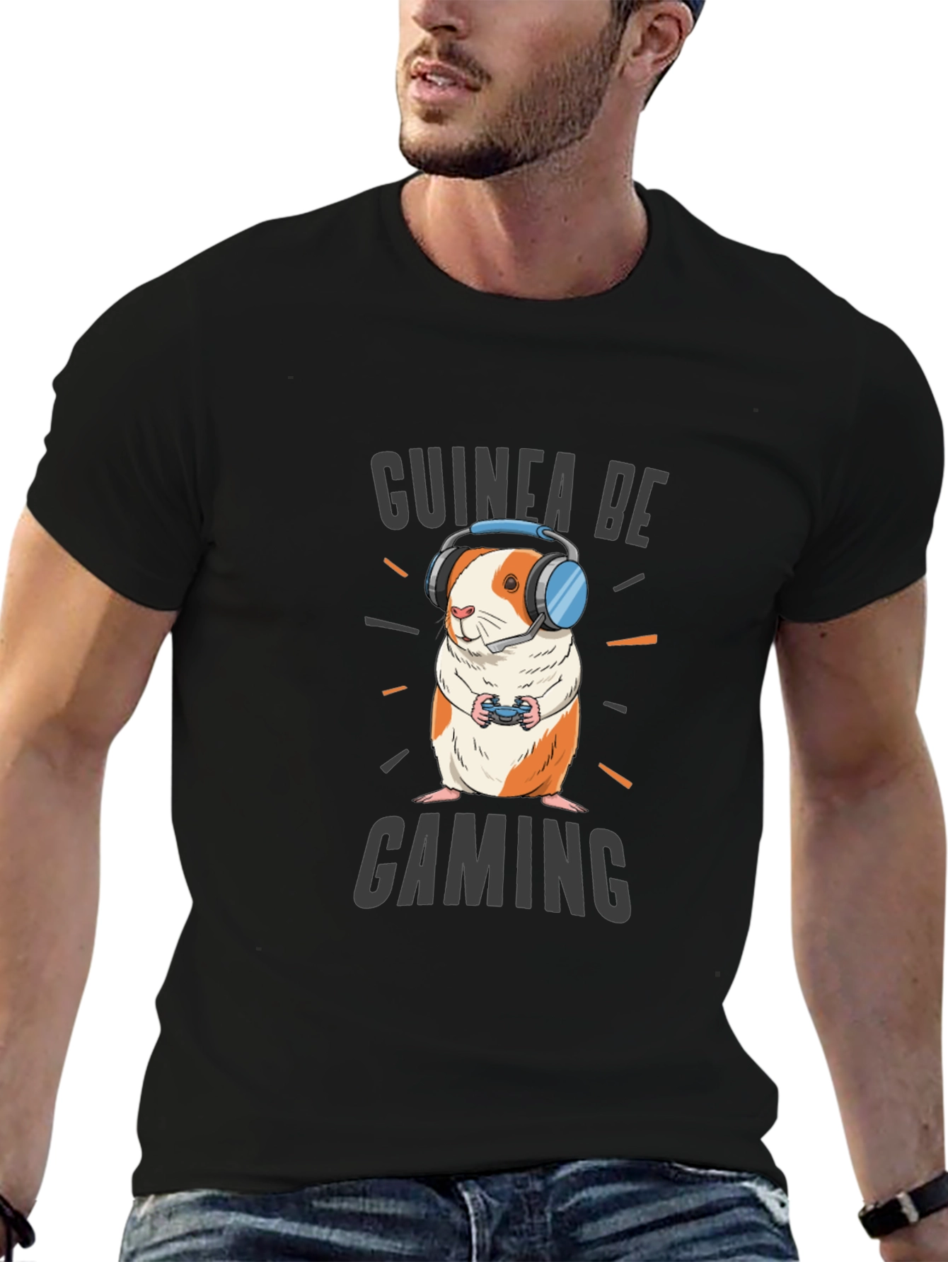 Guinea Be Gaming T-Shirt - Gamer Guinea Pig Tee