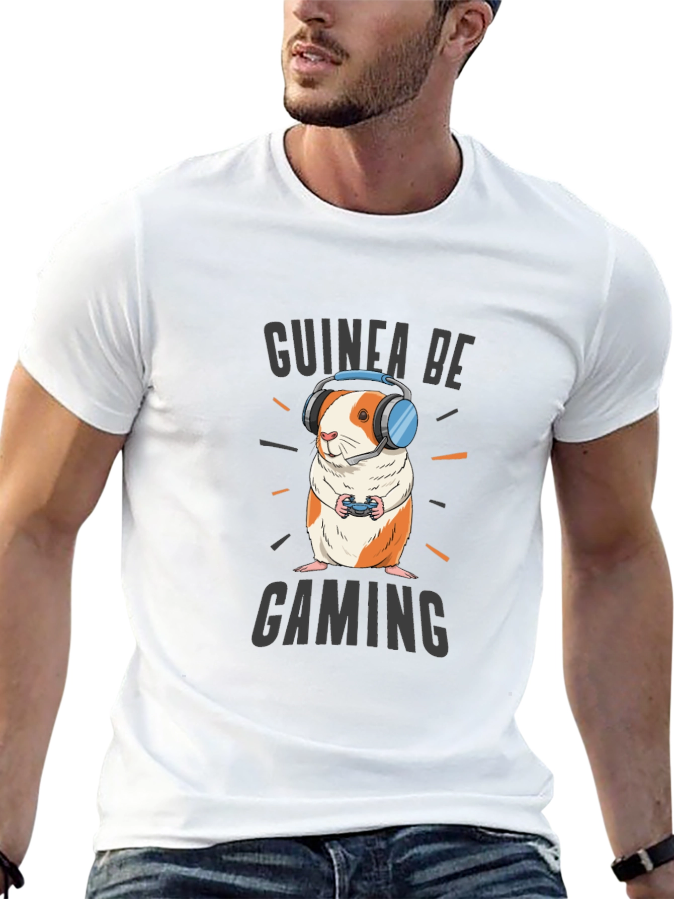 Guinea Be Gaming T-Shirt - Gamer Guinea Pig Tee