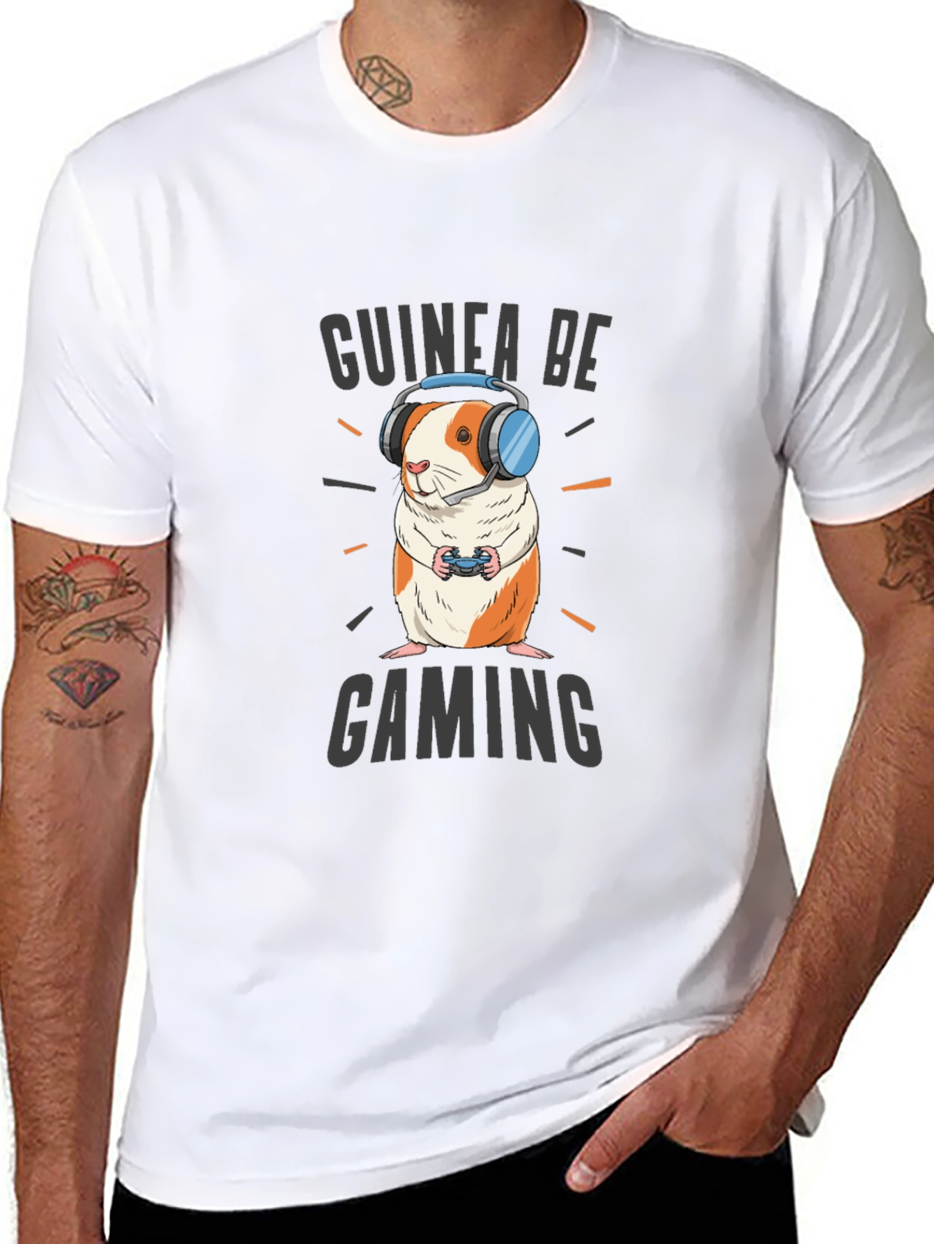 Guinea Be Gaming T-Shirt - Gamer Guinea Pig Tee