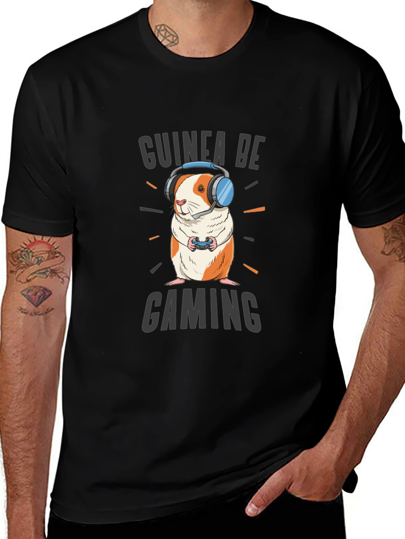 Guinea Be Gaming T-Shirt - Gamer Guinea Pig Tee