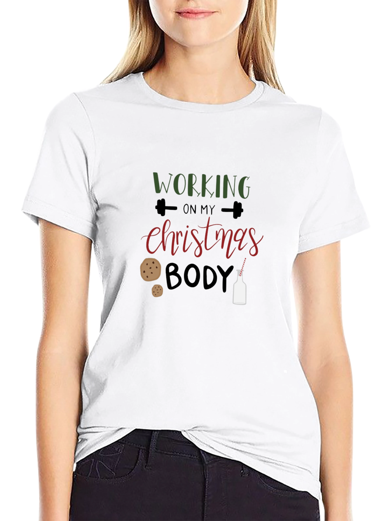 Working on My Christmas Body T-Shirt