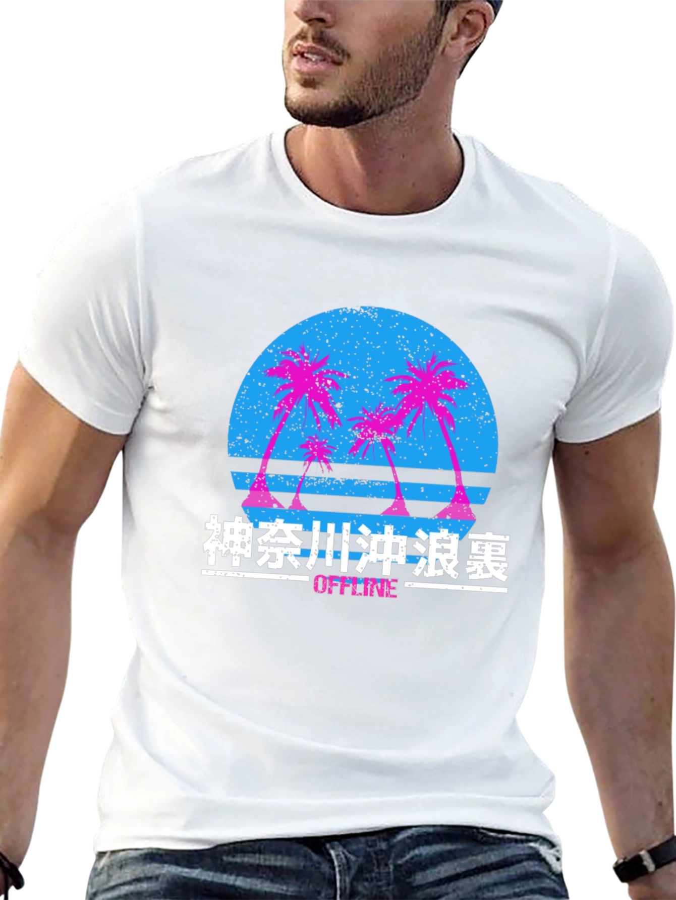 Vaporwave Palm T-Shirt - Retro Sunset Tee