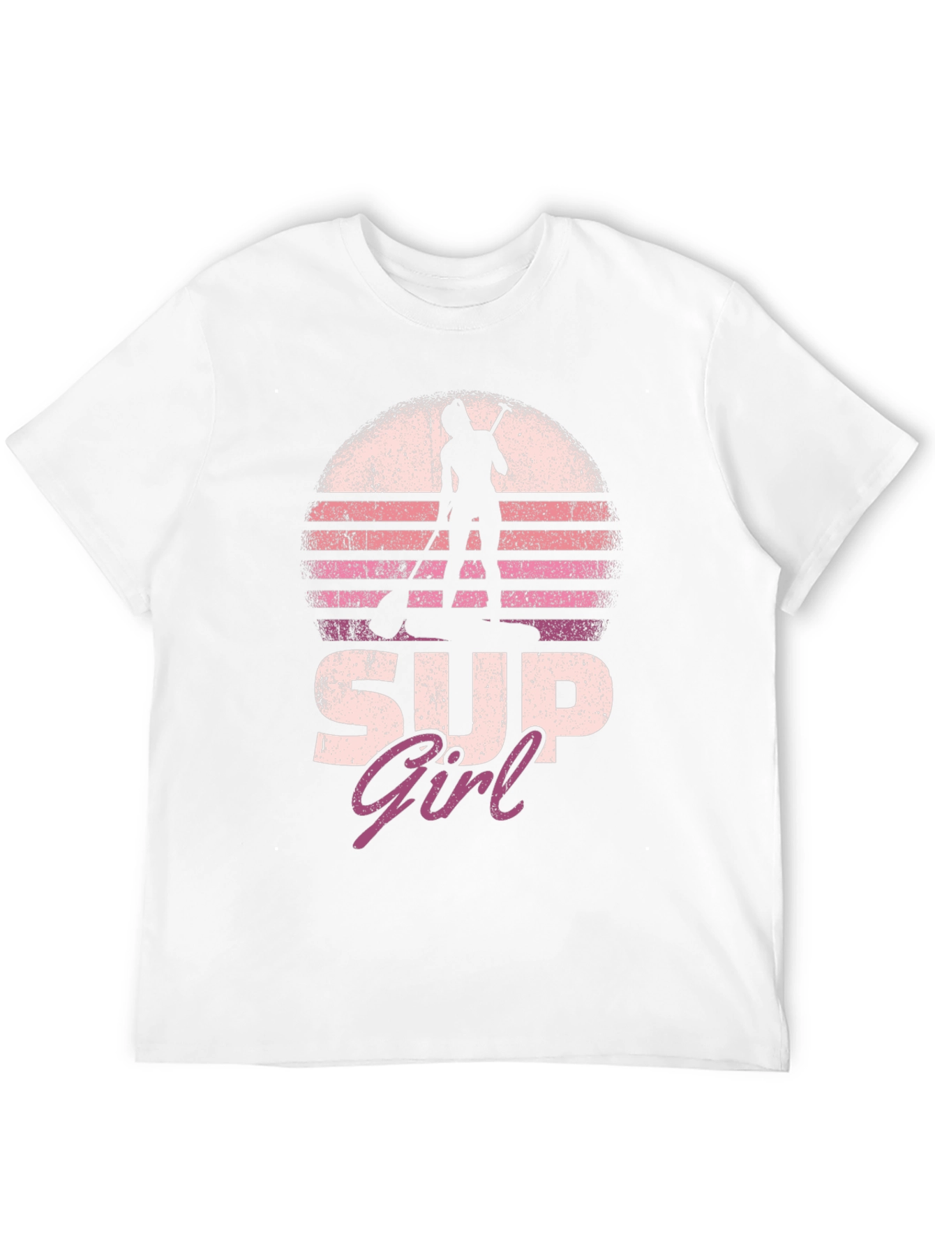 SUP Girl Sunset T-Shirt - Stand Up Paddleboarder Tee