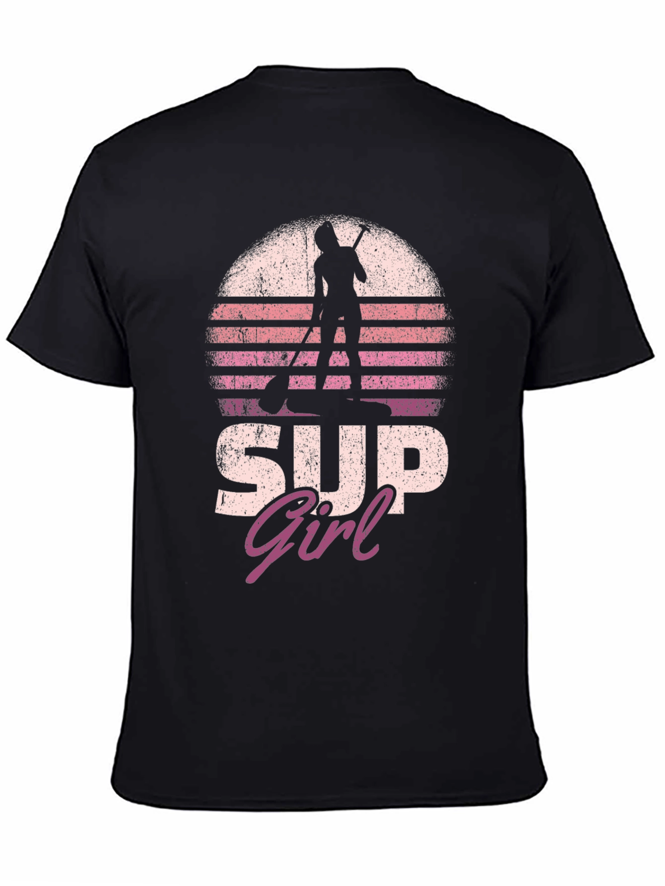 SUP Girl Sunset T-Shirt - Stand Up Paddleboarder Tee