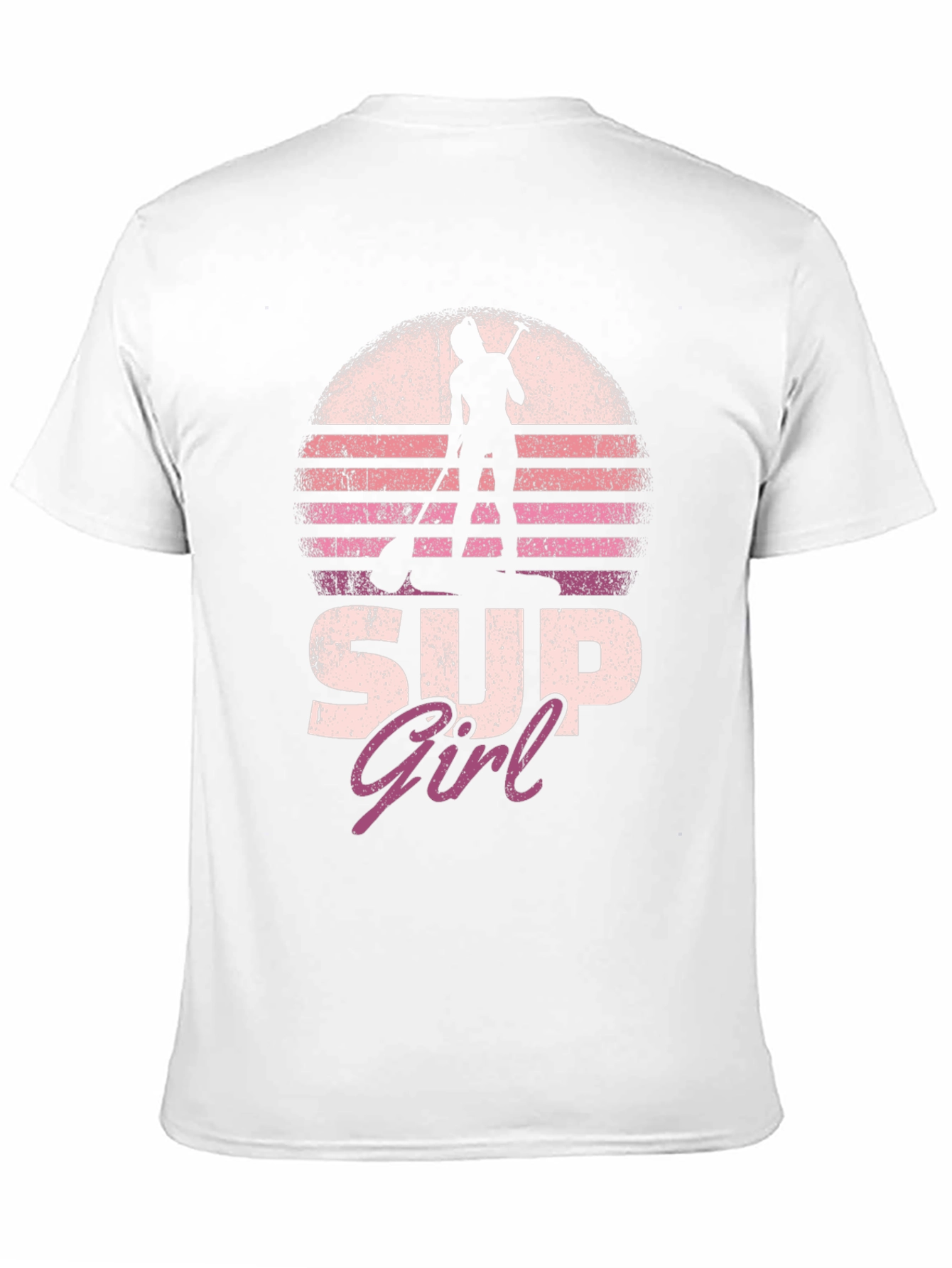 SUP Girl Sunset T-Shirt - Stand Up Paddleboarder Tee