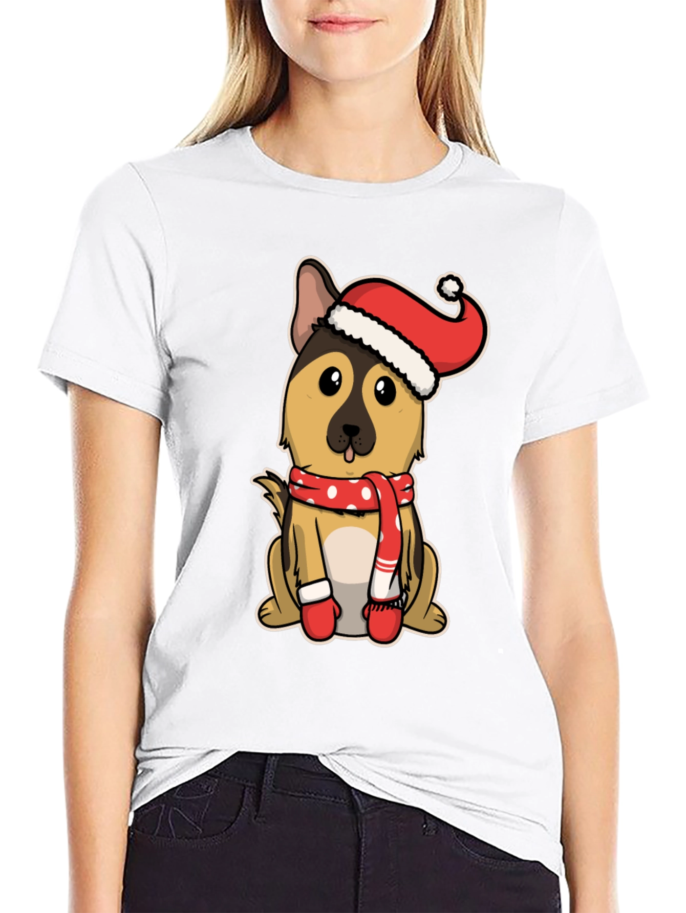 Festive German Shepherd T-Shirt