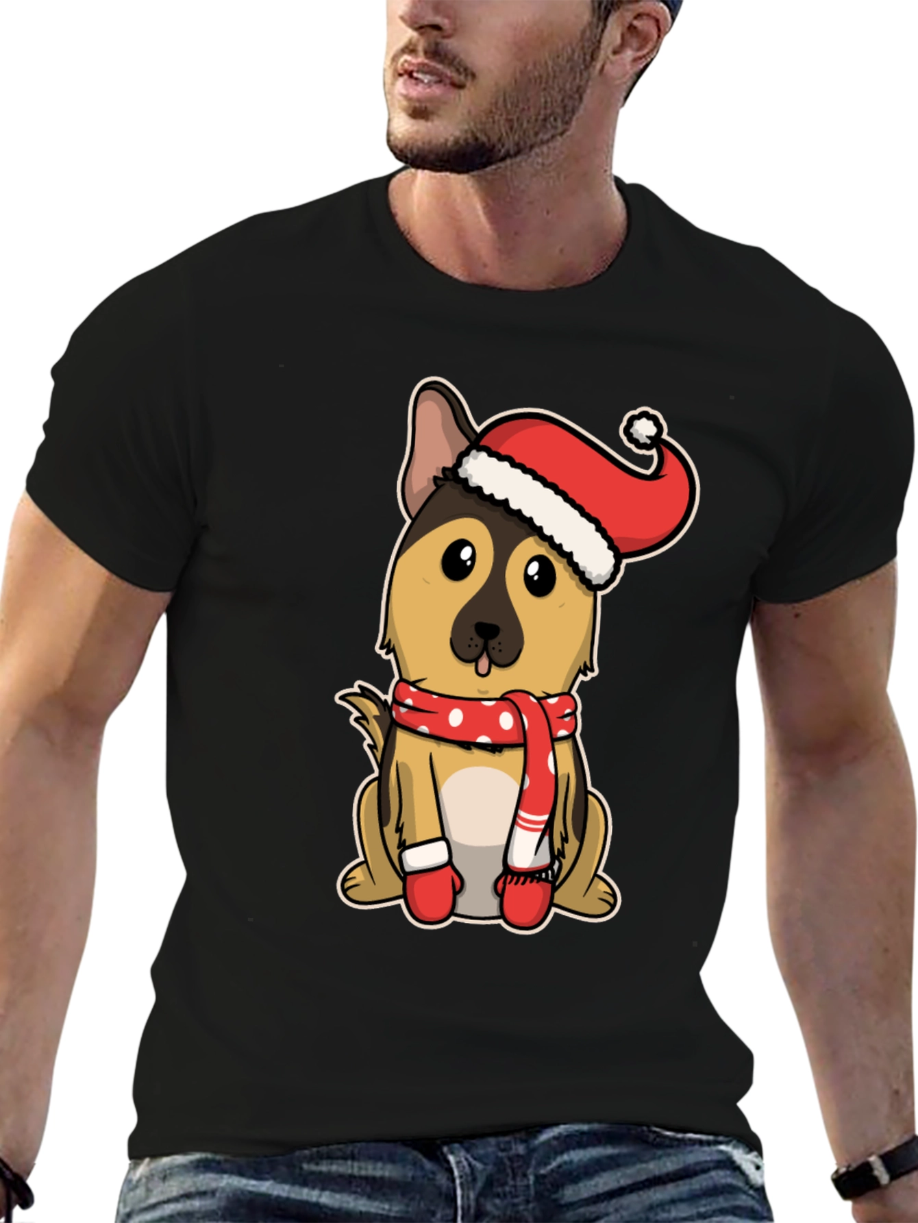 Festive German Shepherd T-Shirt