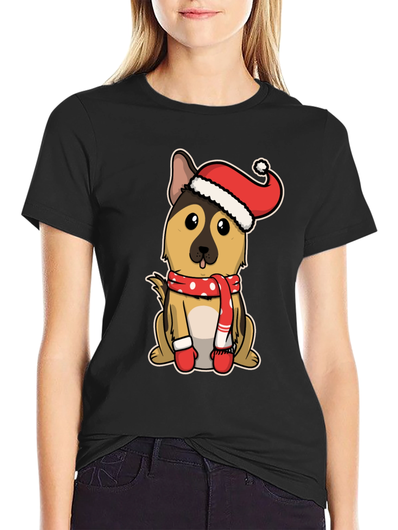 Festive German Shepherd T-Shirt