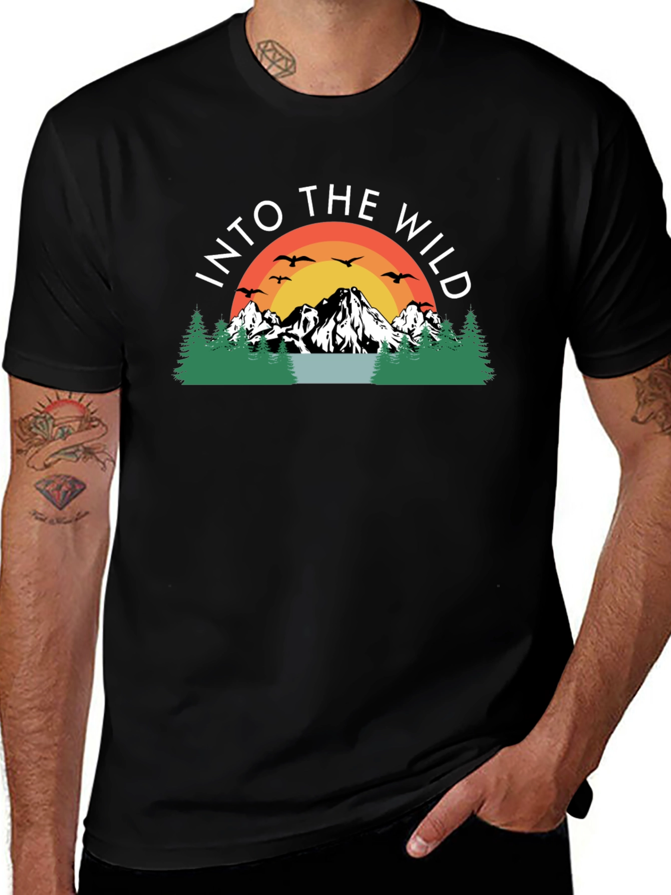 Into the Wild Graphic Tee - Nature Adventure Shirt