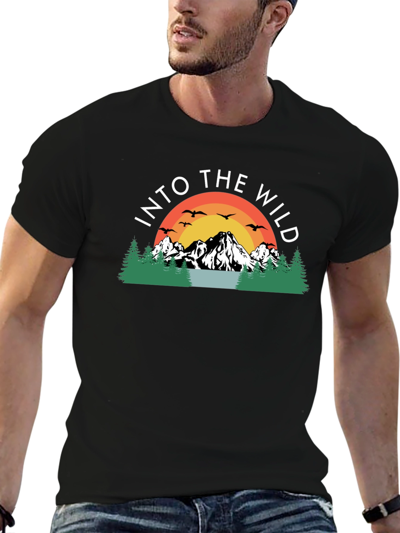 Into the Wild Graphic Tee - Nature Adventure Shirt