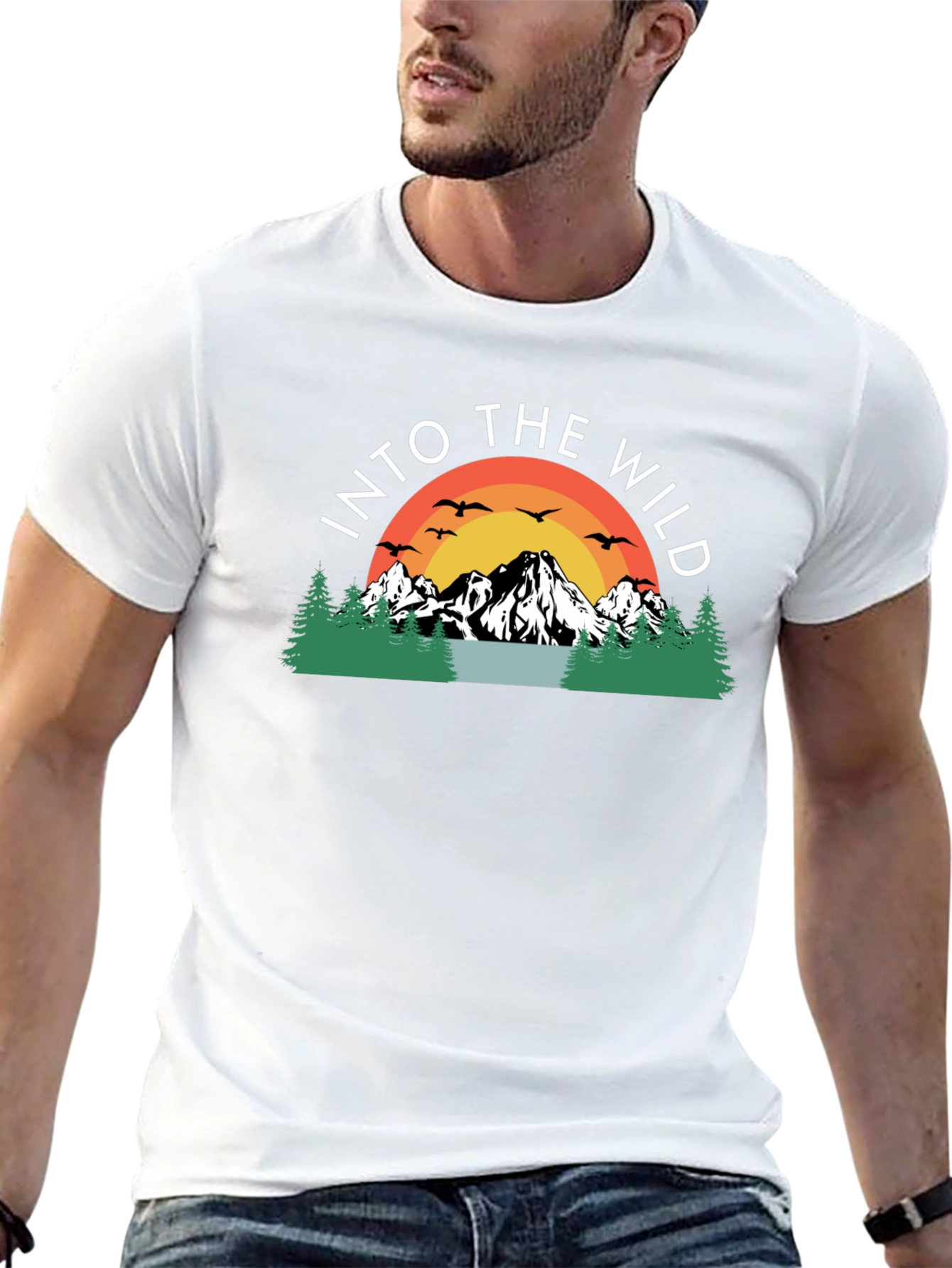 Into the Wild Graphic Tee - Nature Adventure Shirt