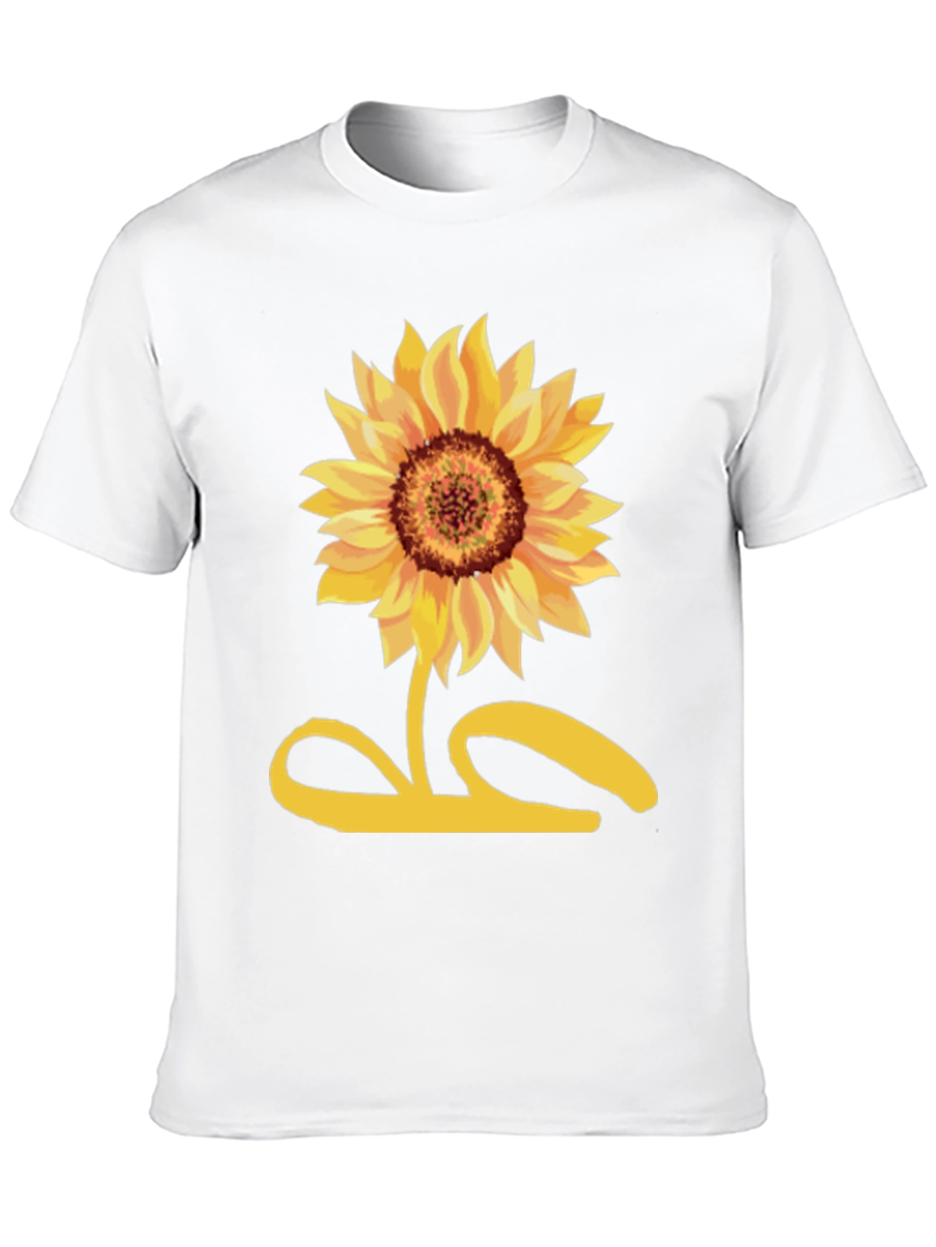 Sunflower Graphic Tee - Black Cotton Shirt