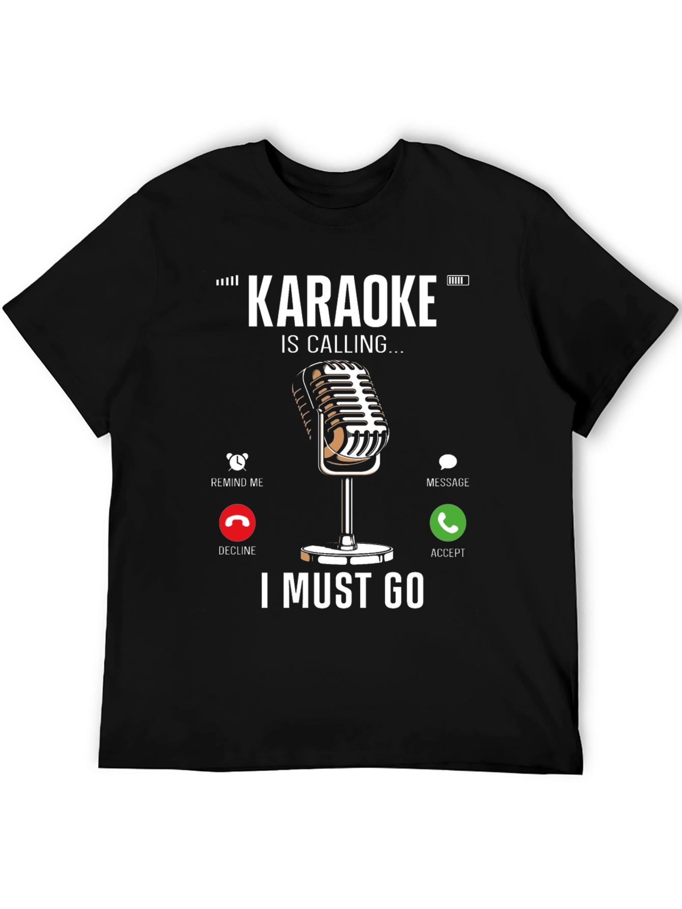 Karaoke Calling T-Shirt - Music Lover Tee