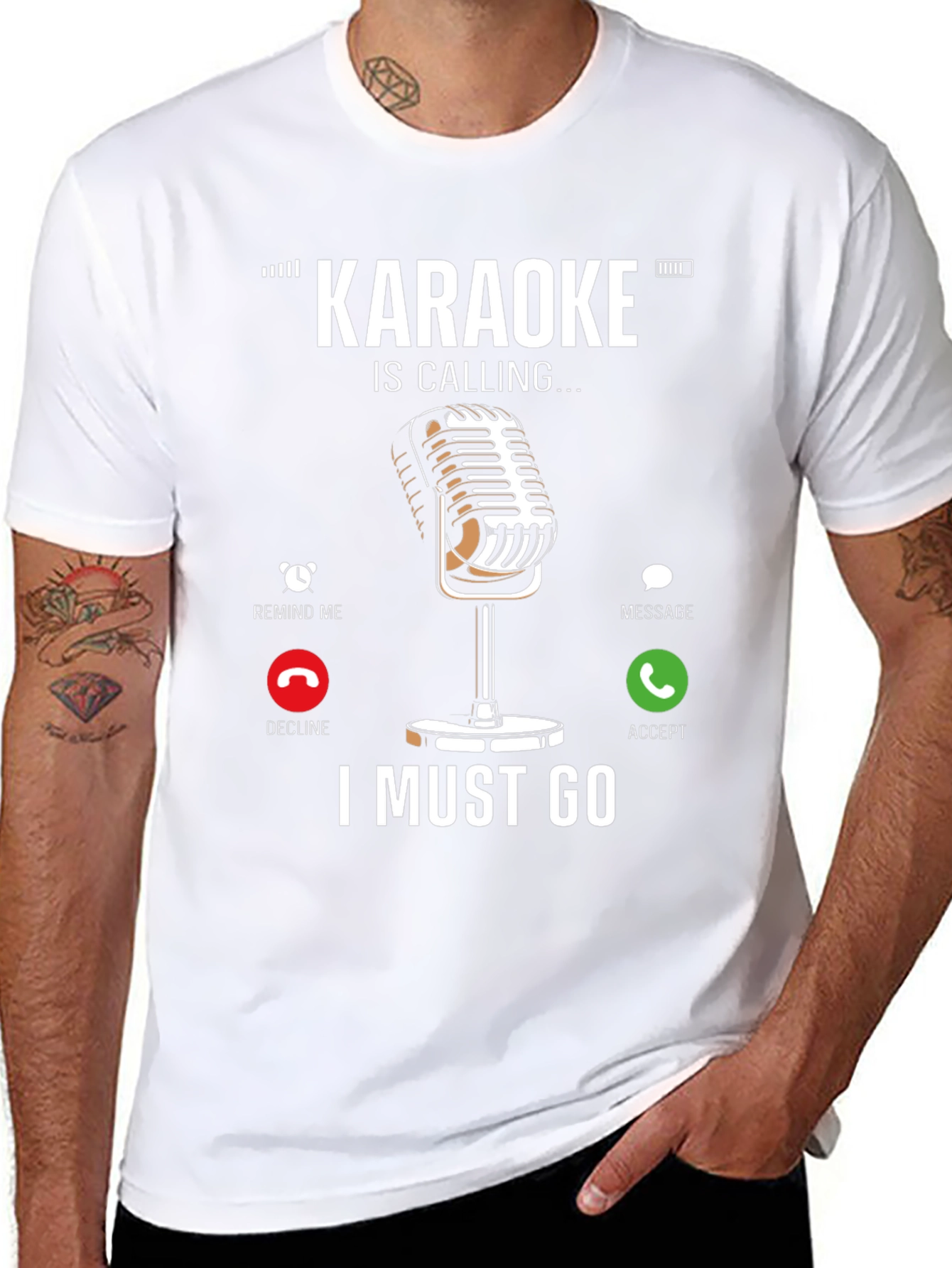 Karaoke Calling T-Shirt - Music Lover Tee