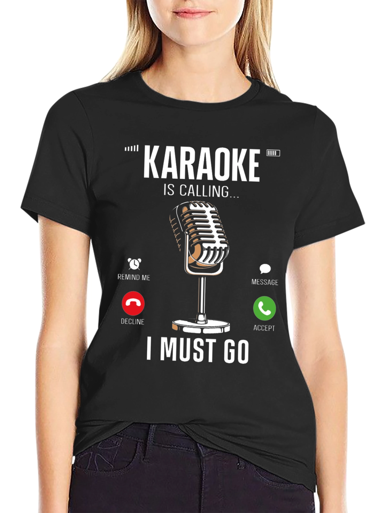 Karaoke Calling T-Shirt - Music Lover Tee
