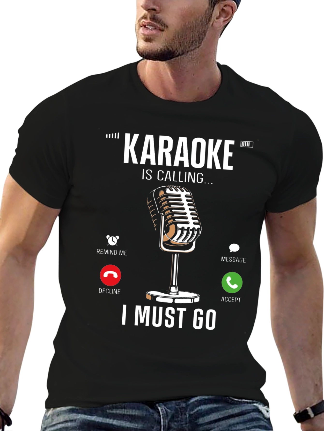 Karaoke Calling T-Shirt - Music Lover Tee