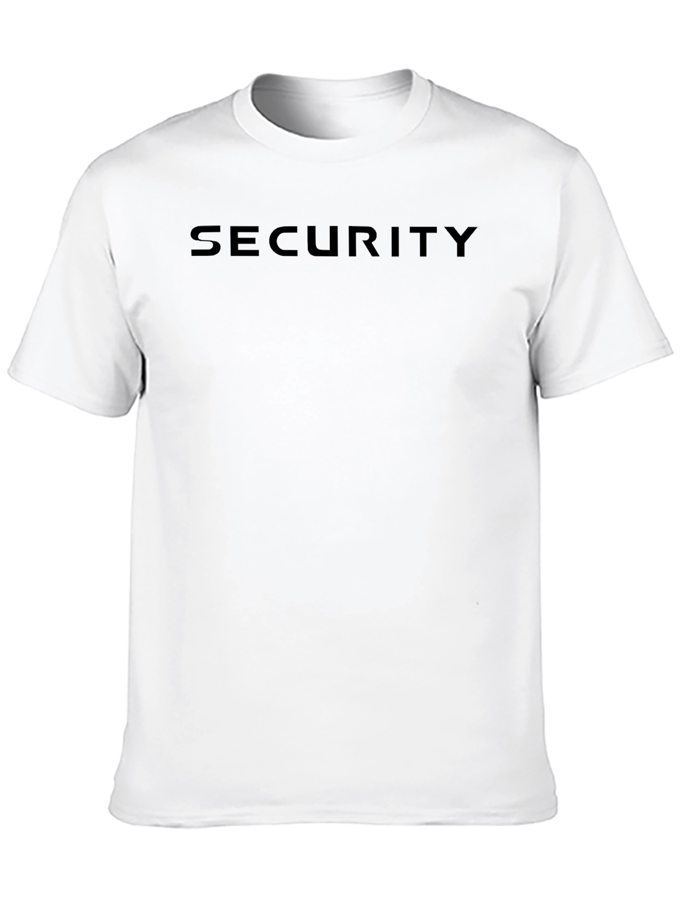 Mens Black Security Crew Neck T-Shirt