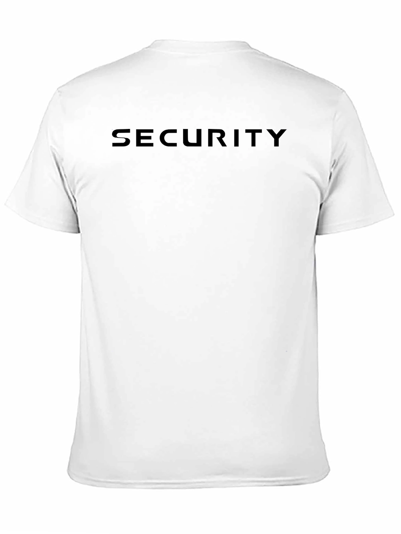 Mens Black Security Crew Neck T-Shirt