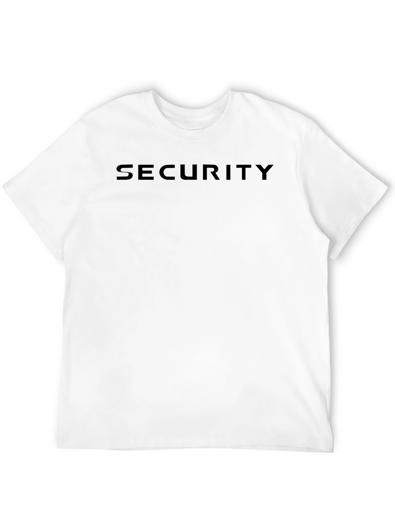 Mens Black Security Crew Neck T-Shirt