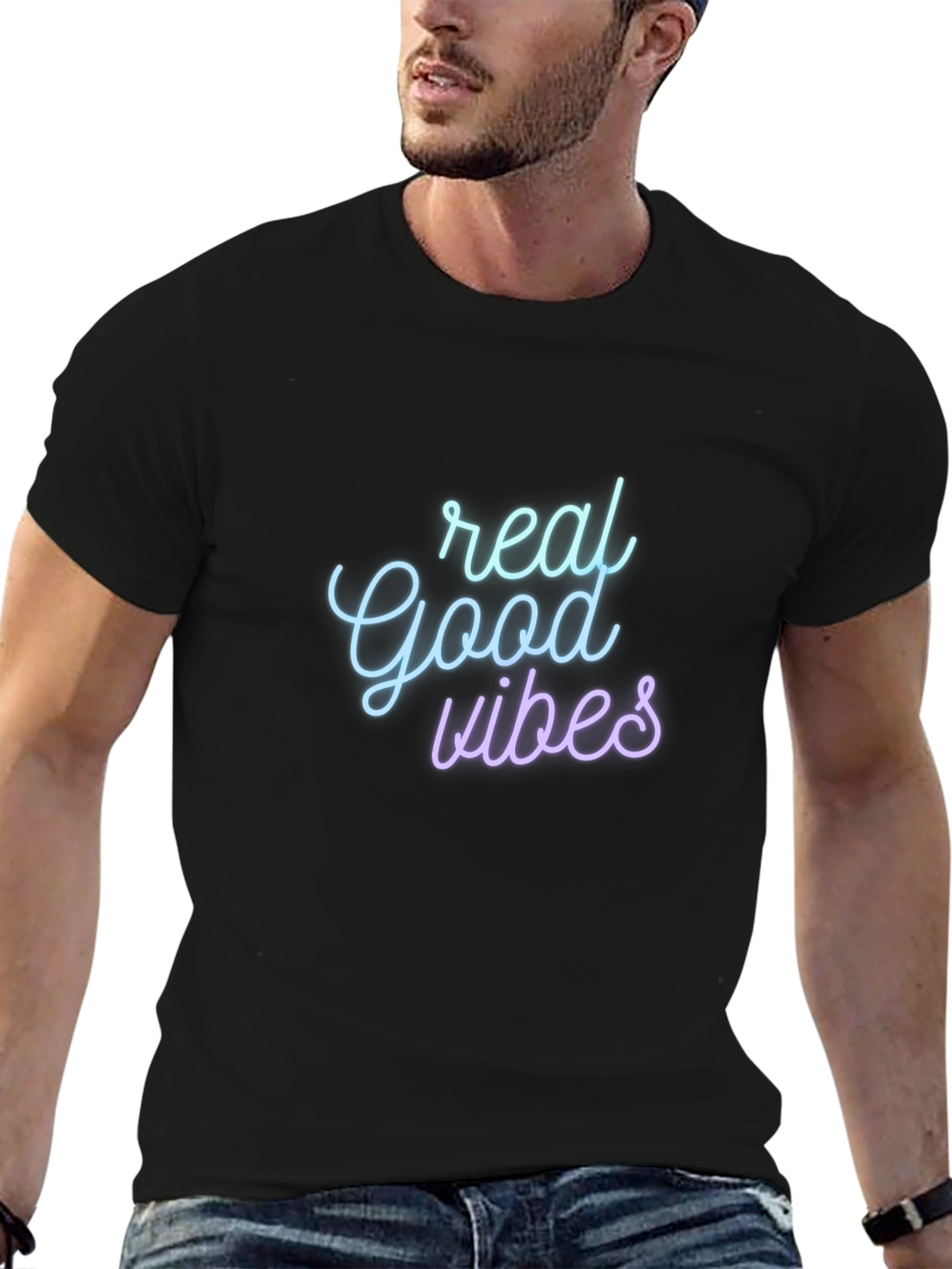 Real Good Vibes Graphic T-Shirt