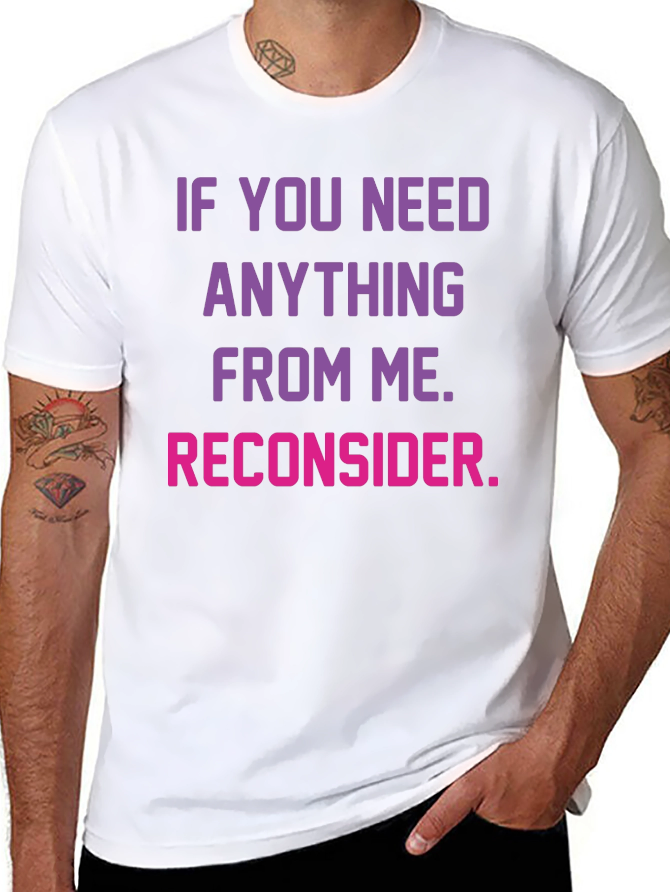 Reconsider Funny Graphic T-Shirt