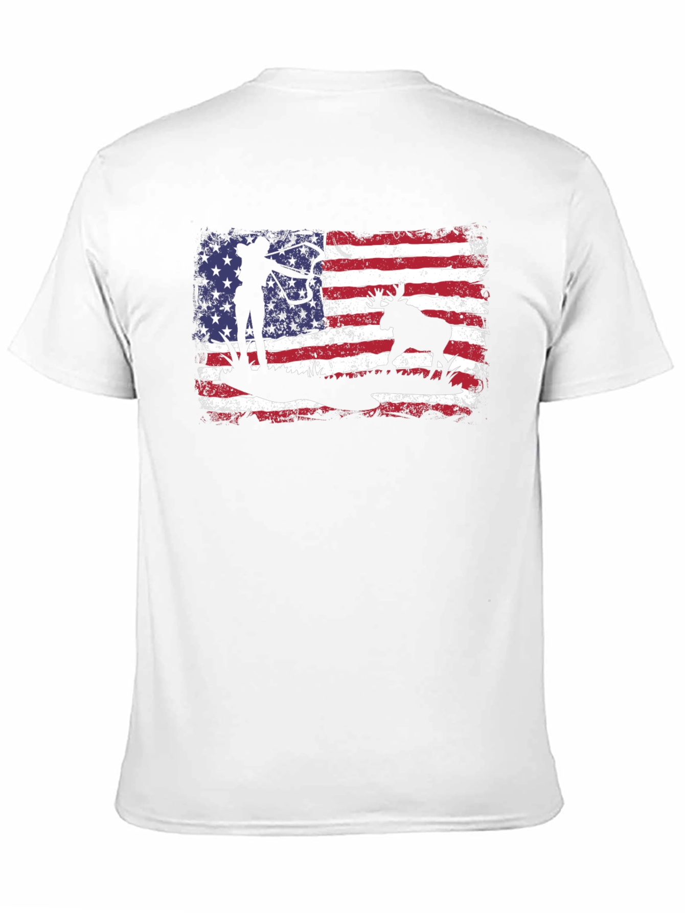 American Flag Hunter & Moose Graphic Tee