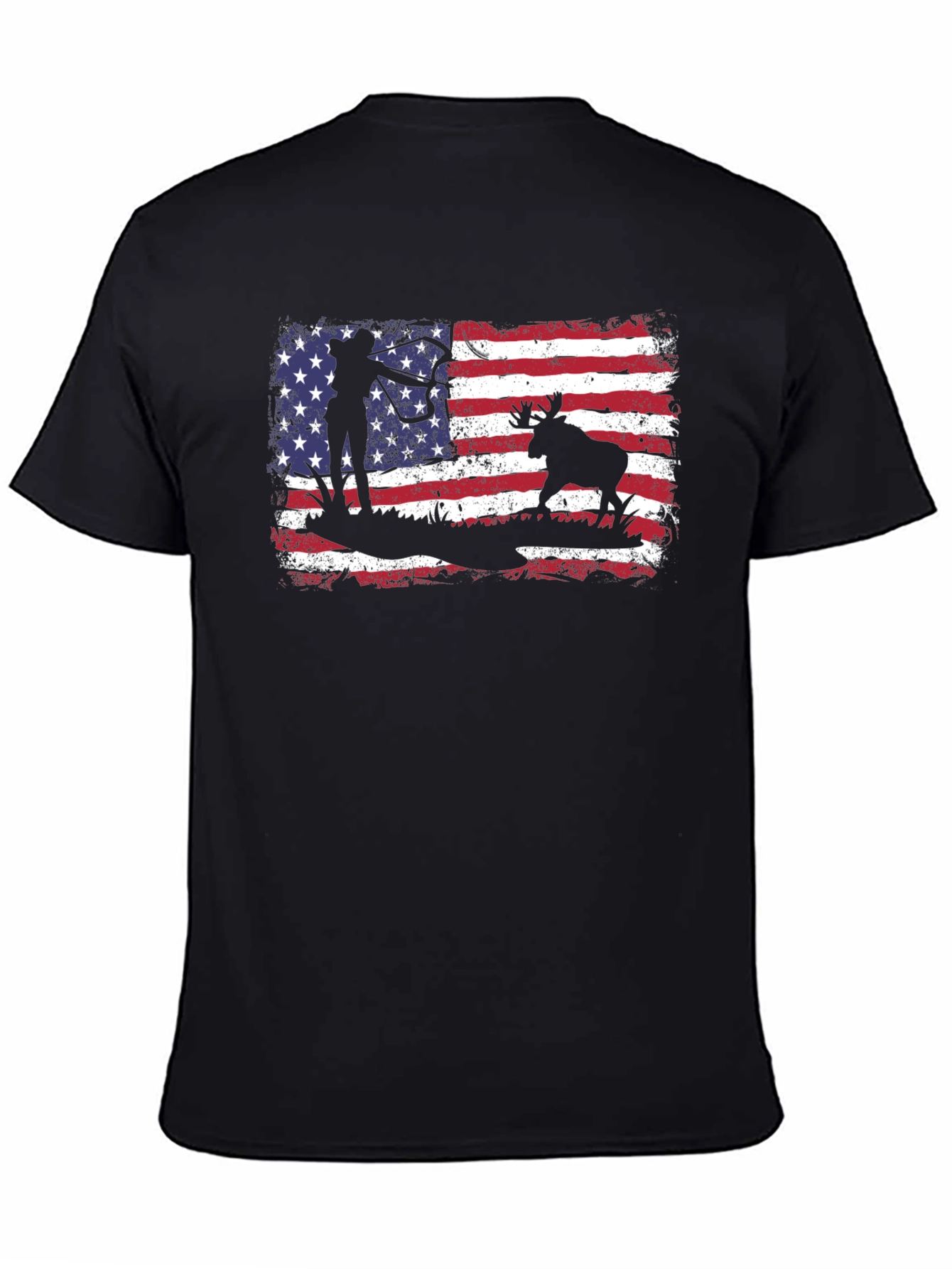 American Flag Hunter & Moose Graphic Tee