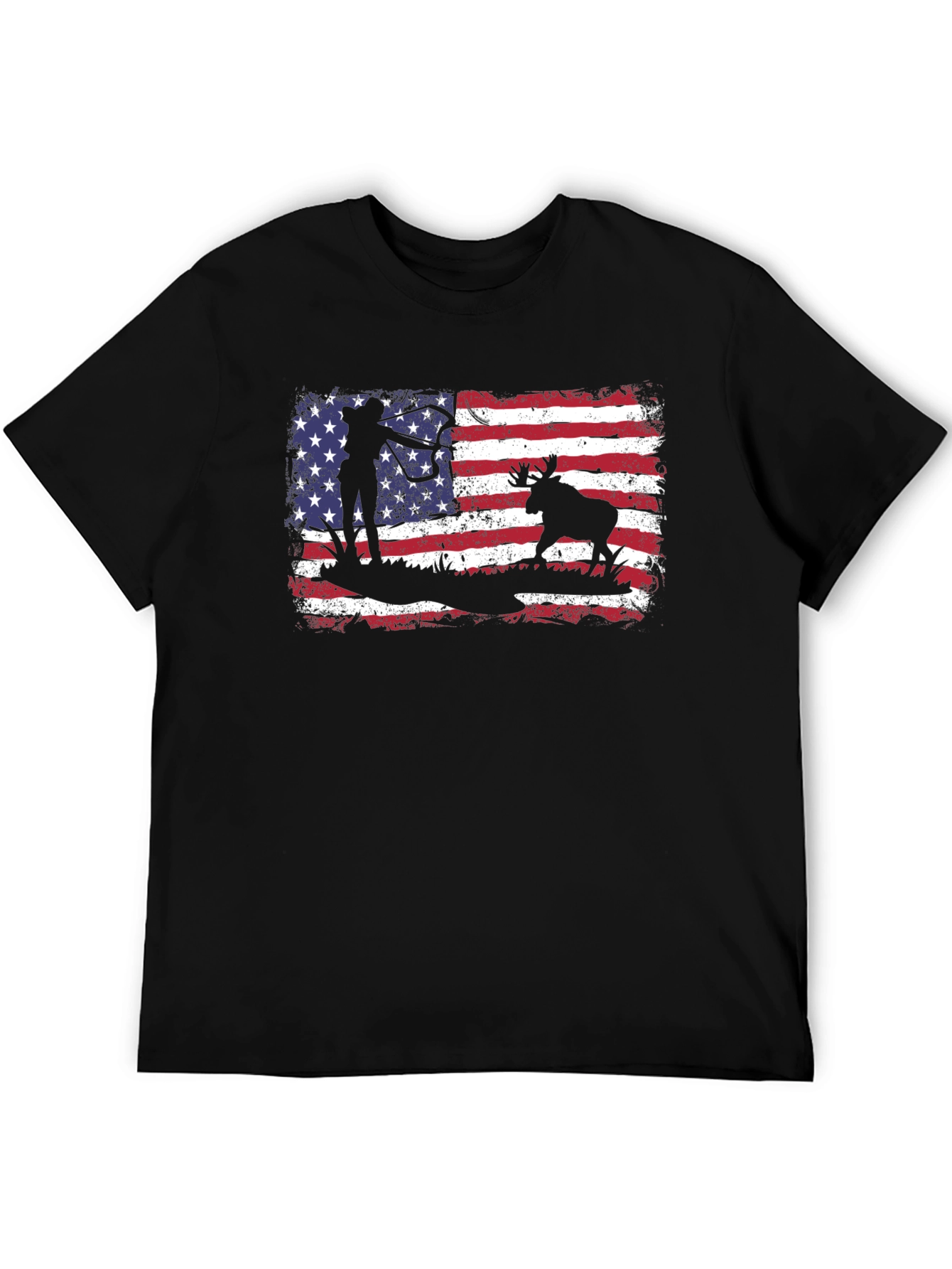 American Flag Hunter & Moose Graphic Tee